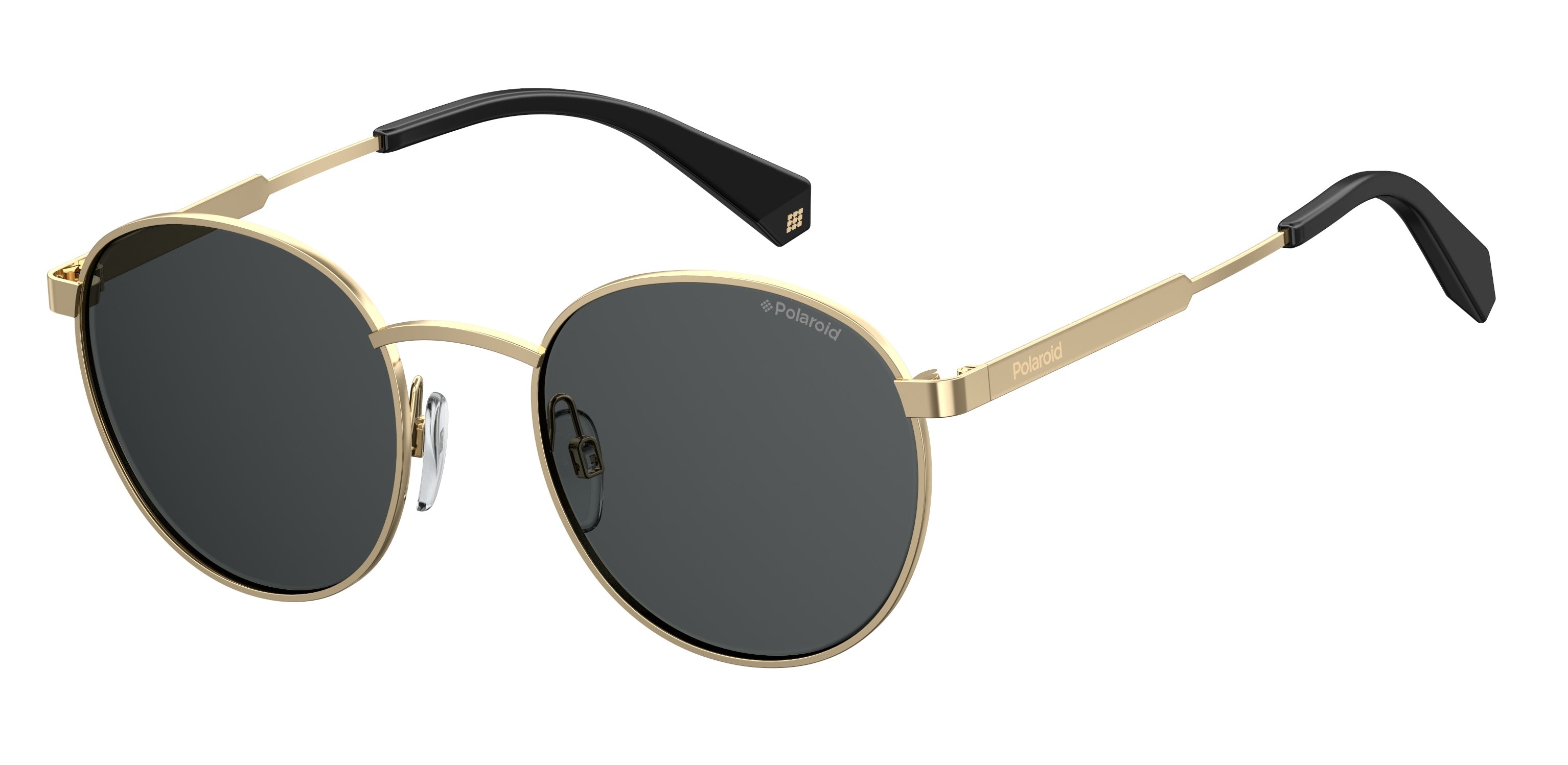 Polaroid Unisex Polaroid PLD 2053/S 2F7/M9 Occhiali da sole Metallo Oro Rotonda Polarizzata