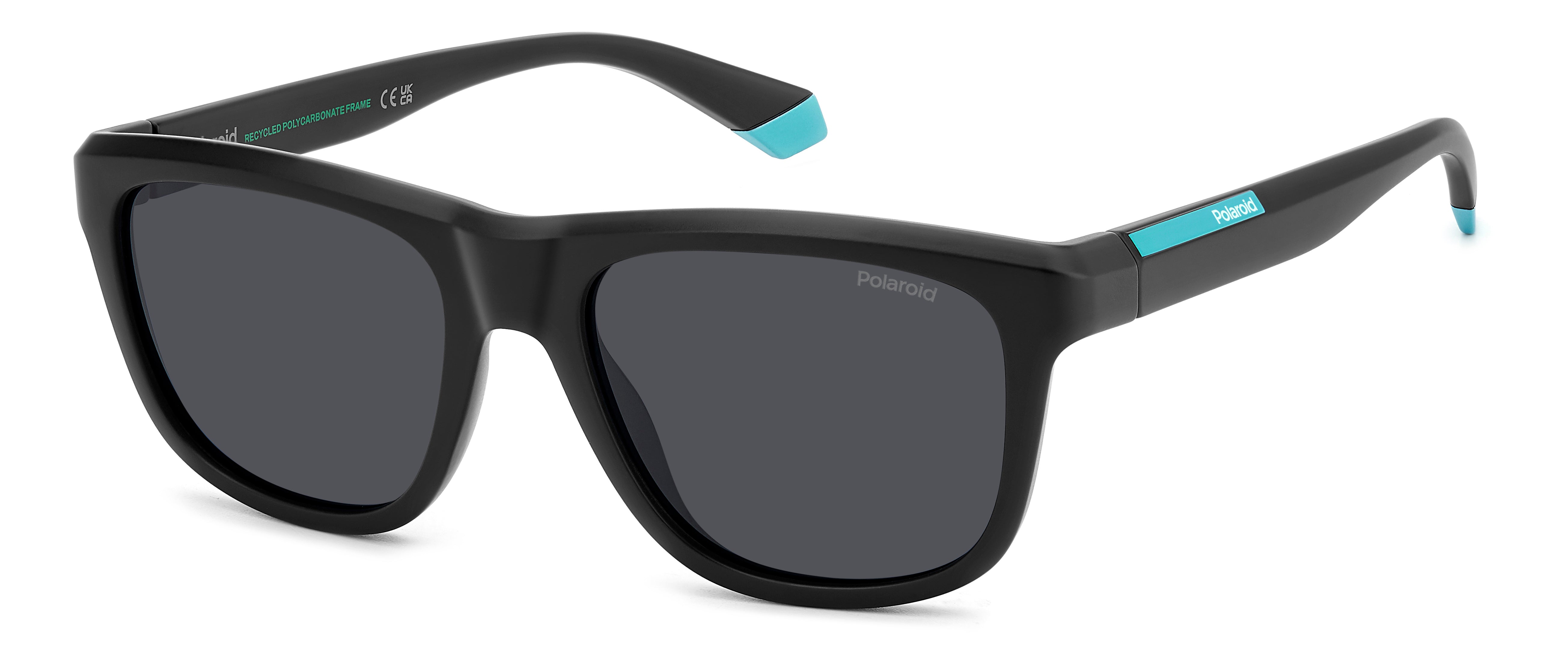 Polaroid Unisex Polaroid PLD 2163/S 003/M9 Occhiali da sole Policarbonato Nero Grigio Squadrata Polarizzata