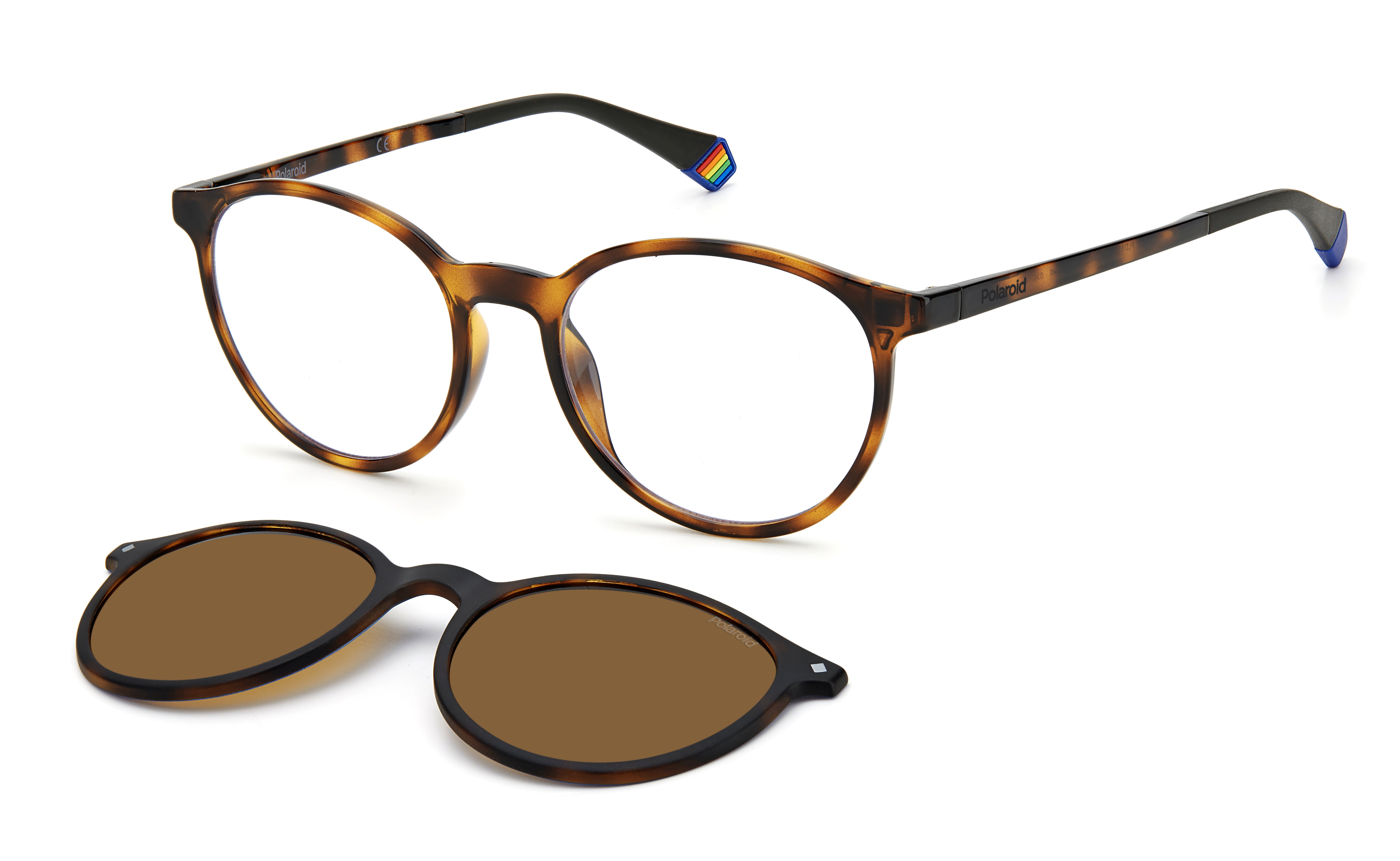 Polaroid Unisex Polaroid PLD 6137/CS 086/SP Occhiali da sole Plastica Havana Rame Rotonda Polarizzata