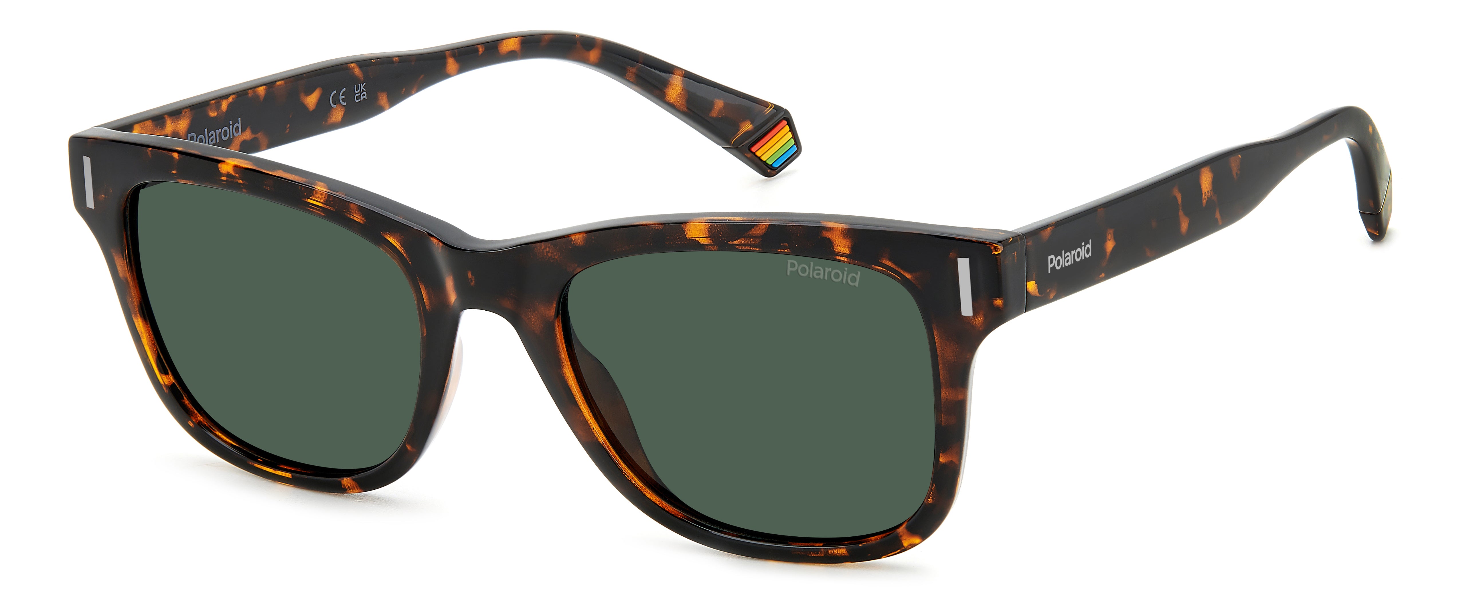 Polaroid Unisex Polaroid PLD 6206/S 086/UC Occhiali da sole Policarbonato Havana Verde Squadrata Polarizzata