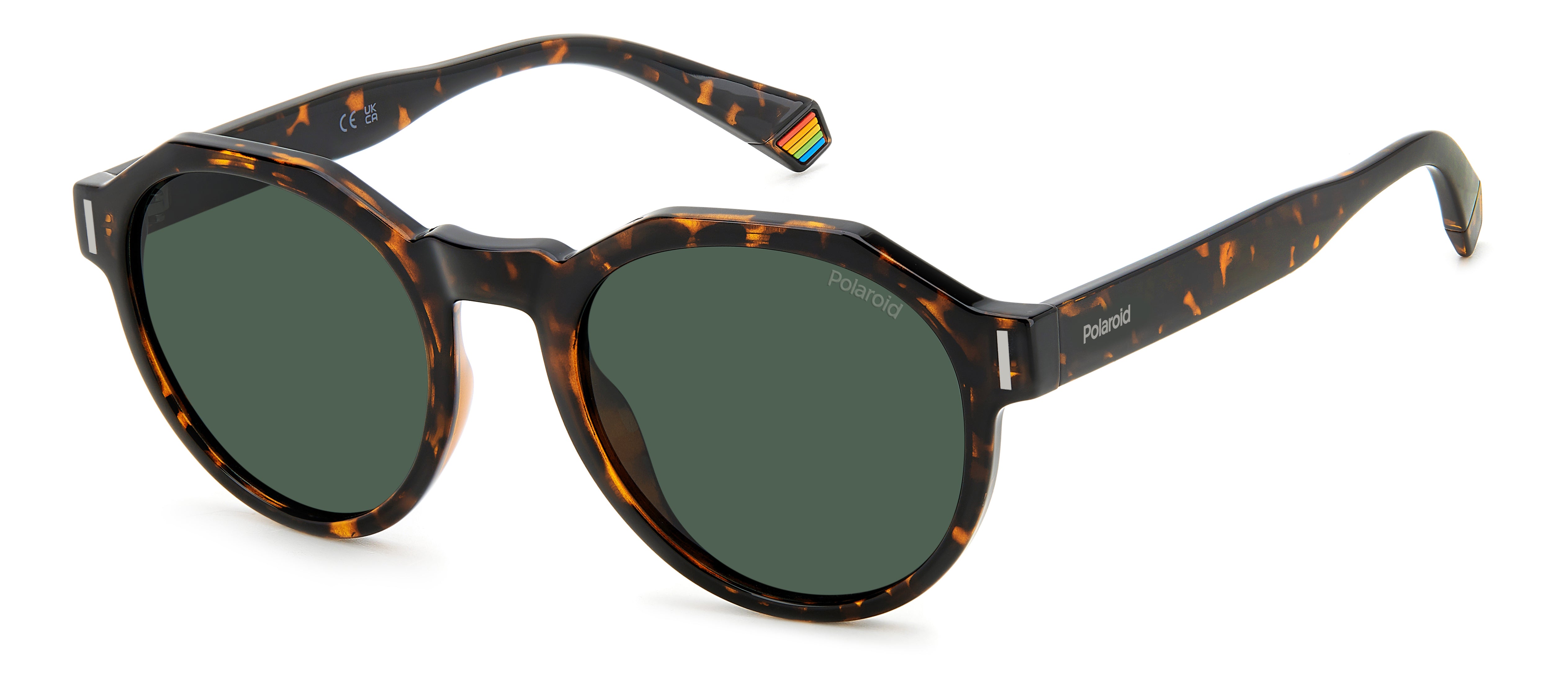 Polaroid Unisex Polaroid PLD 6207/S 086/UC Occhiali da sole Policarbonato Havana Verde Geometrica Polarizzata