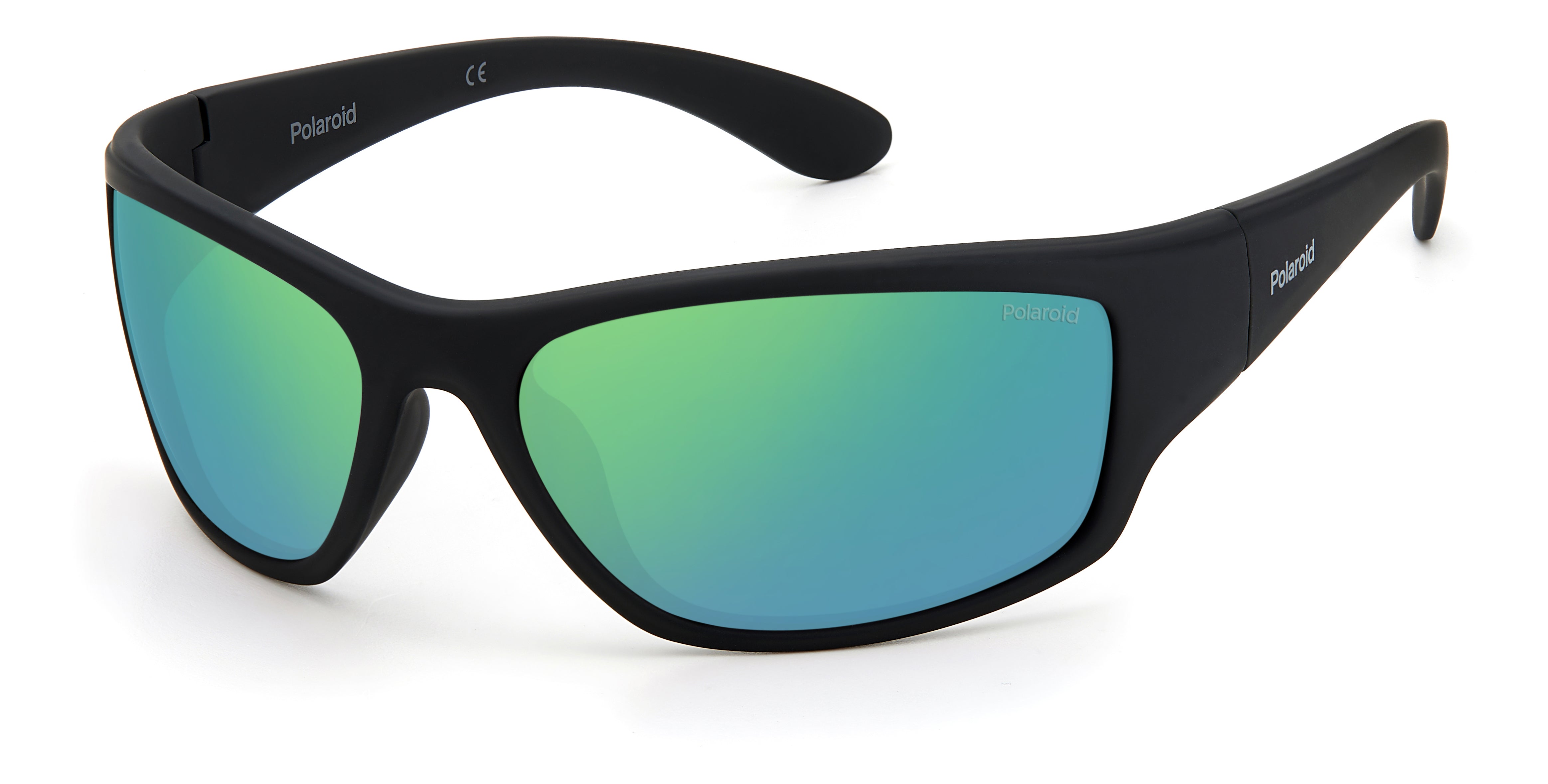 Polaroid Unisex Polaroid PLD 7005/S 3OL/5Z Occhiali da sole Plastica Nero Verde Squadrata Specchiato