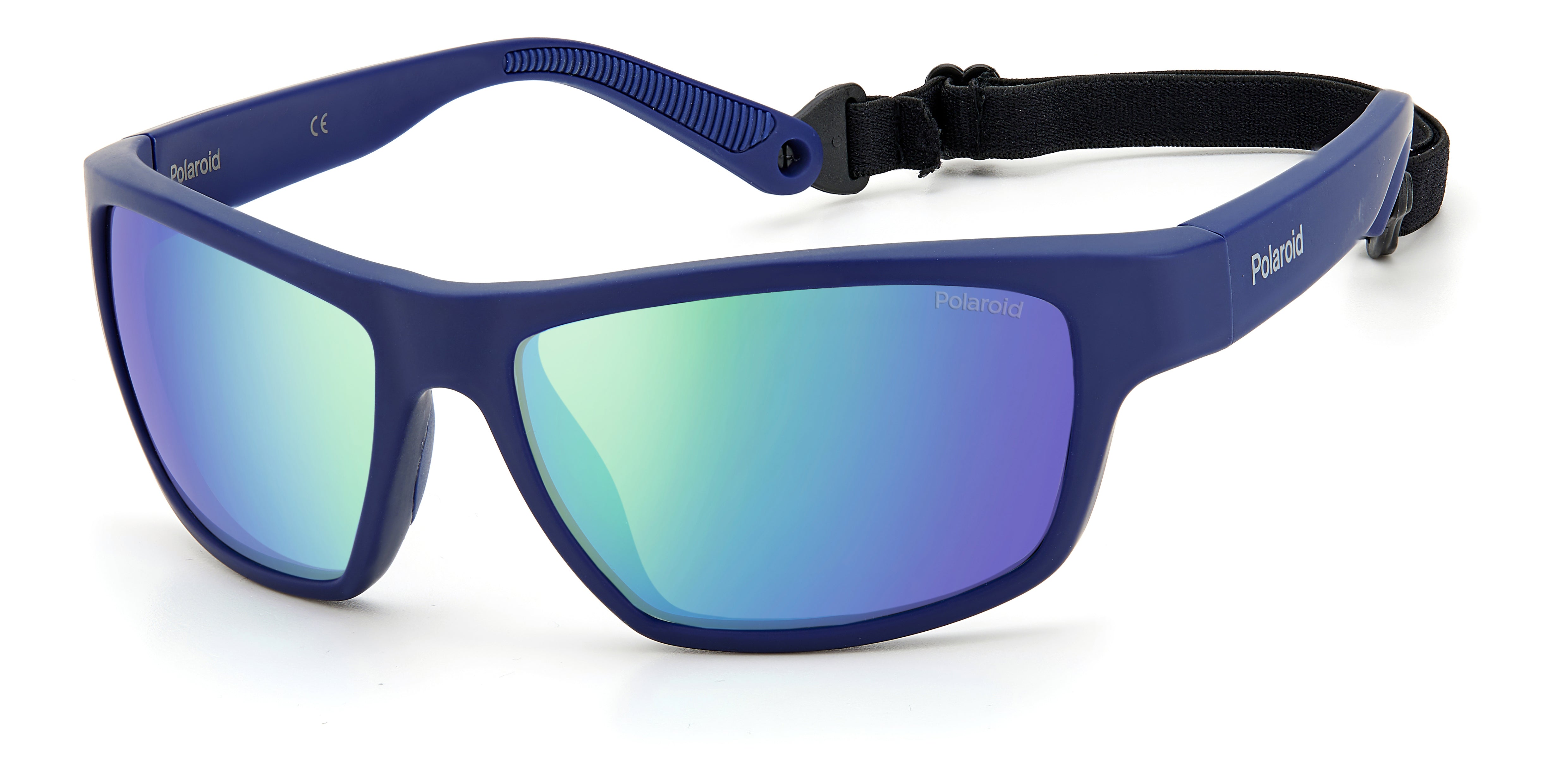 Polaroid Unisex Polaroid PLD 7037/S PJP/5Z Occhiali da sole Policarbonato Blu Verde Squadrata Multicromatico