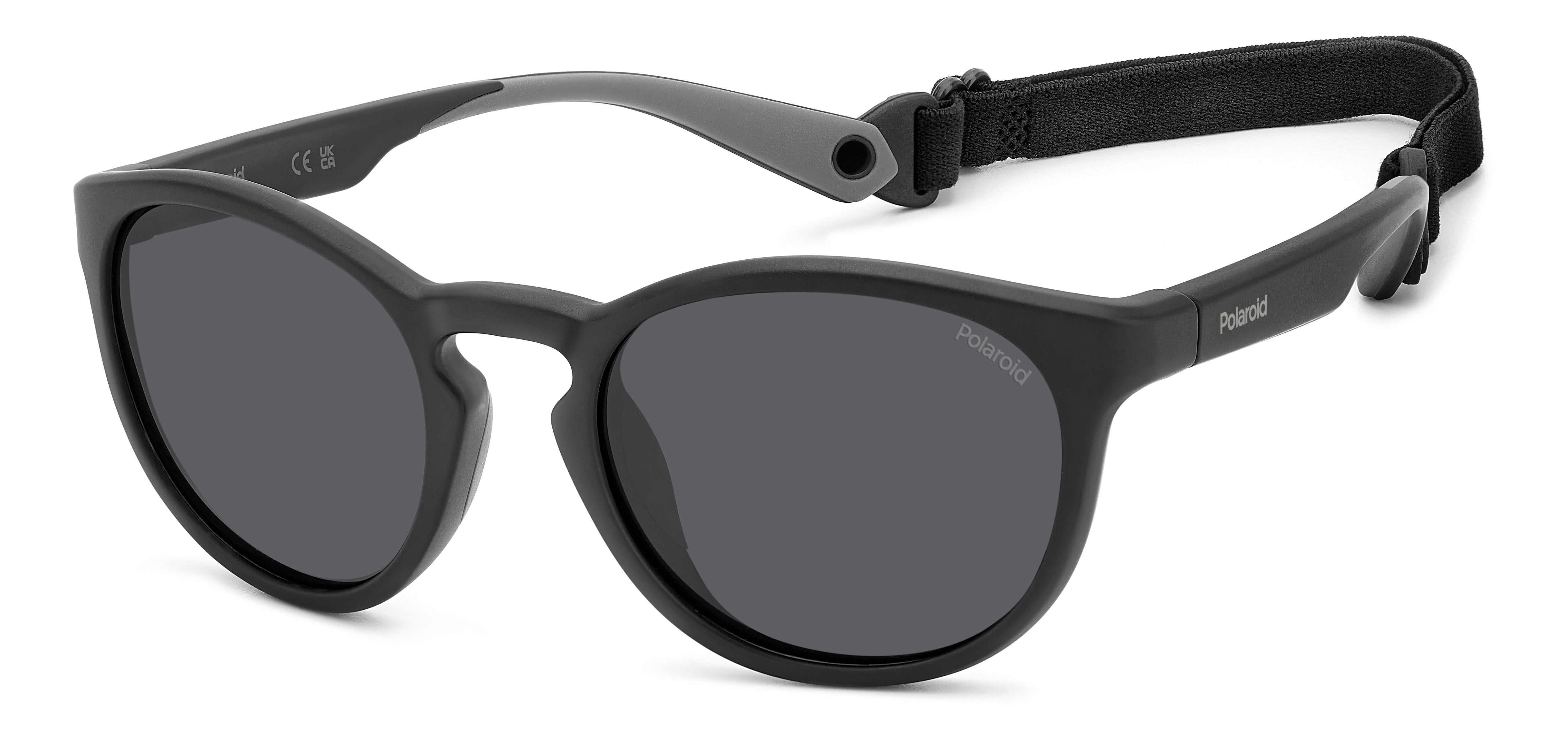 Polaroid Unisex Polaroid PLD 7050/S 003/M9 Occhiali da sole Plastica Nero Grigio Rotonda Polarizzata