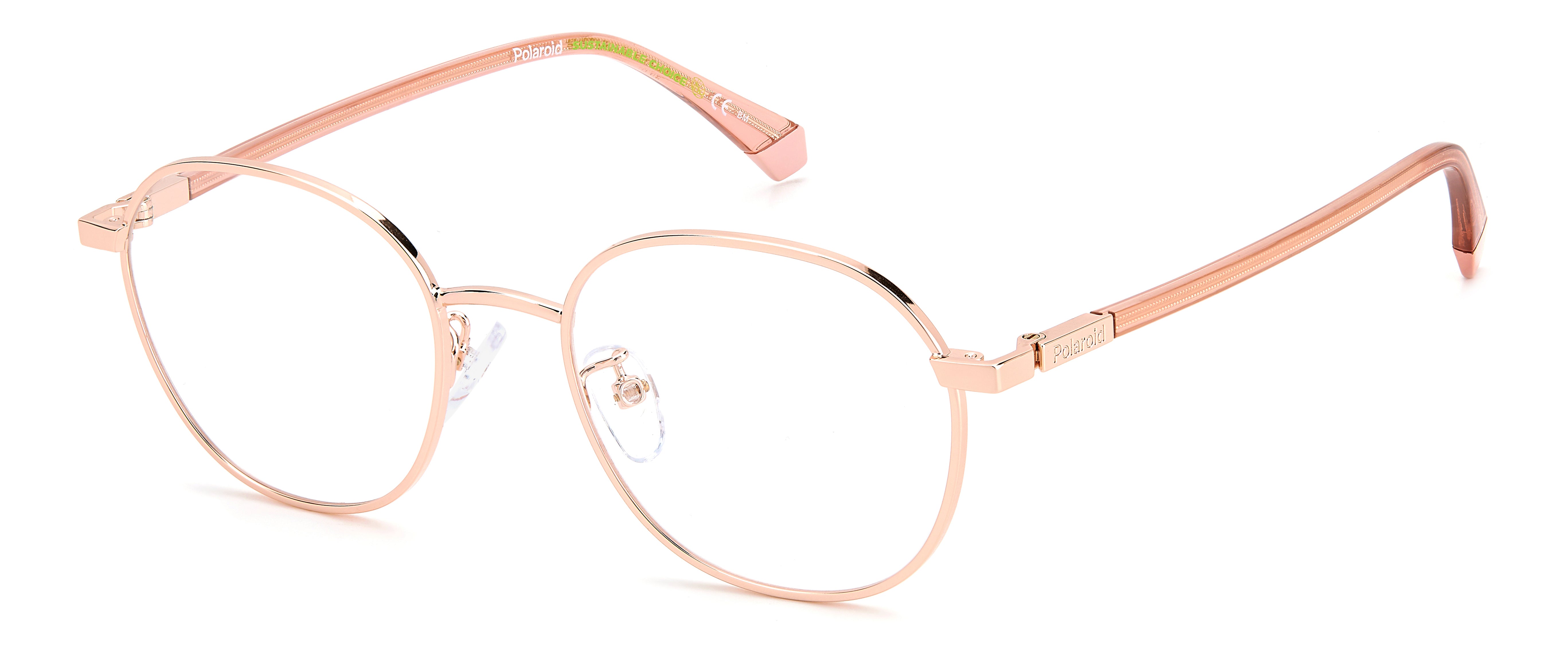 Polaroid Unisex Polaroid PLD D456/G DDB Montature da vista Metallo Rosa Rotonda Polaroid Unisex Polaroid PLD D456/G DDB Montature da vista Metallo Rosa Rotonda