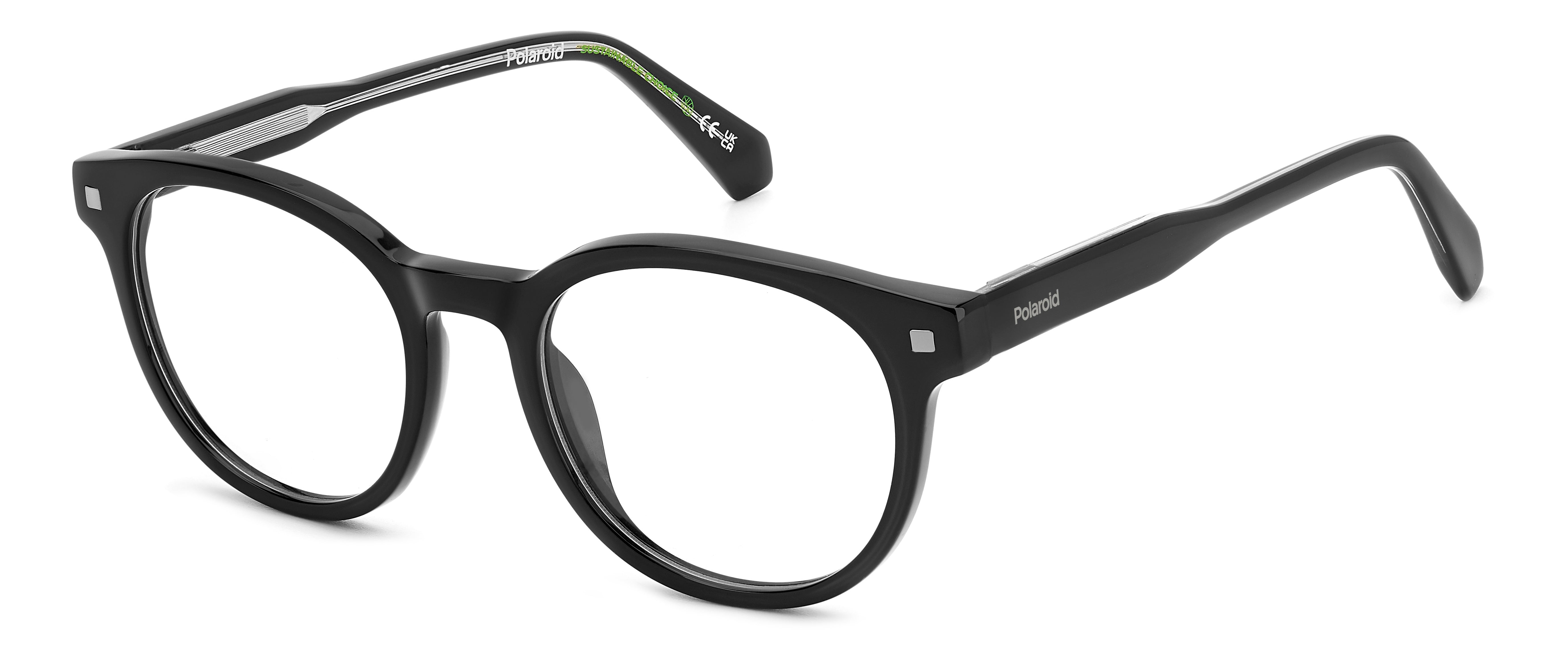 Polaroid Unisex Polaroid PLD D519 807 Montature da vista Bio-acetato Nero Pantos