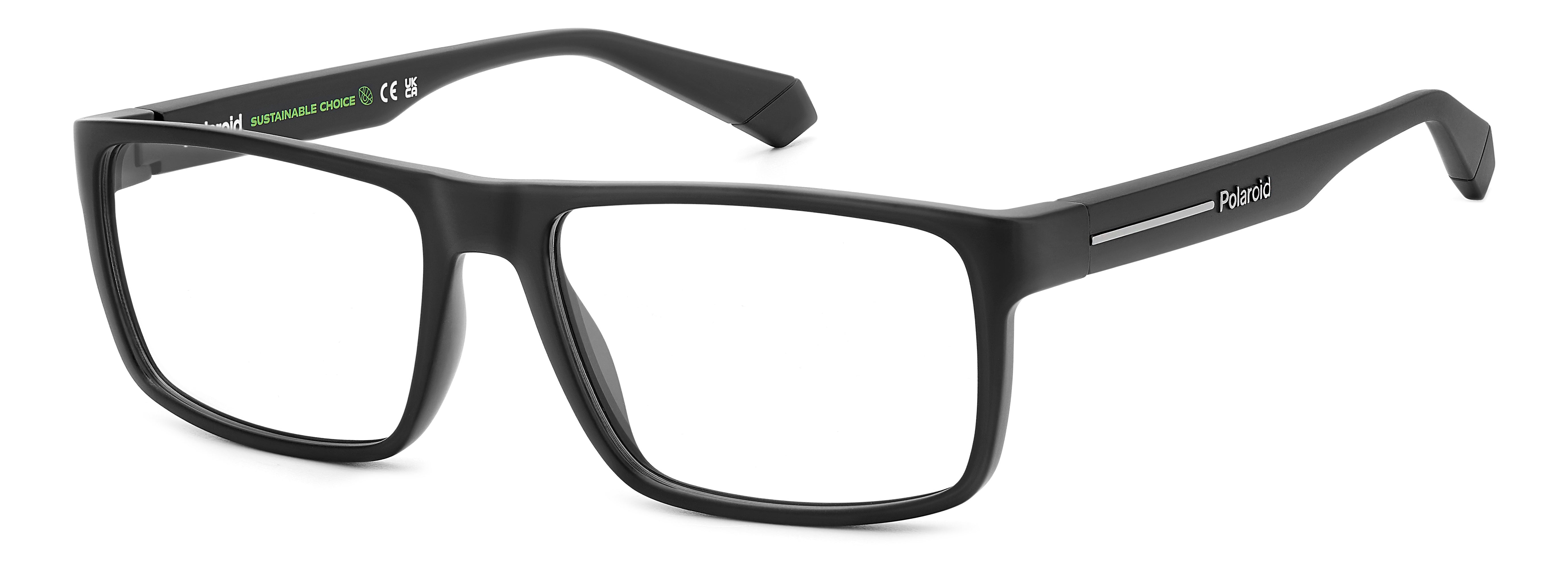 Polaroid Unisex Polaroid PLD D532 003 Montature da vista Bio Poliammide Nero Squadrata