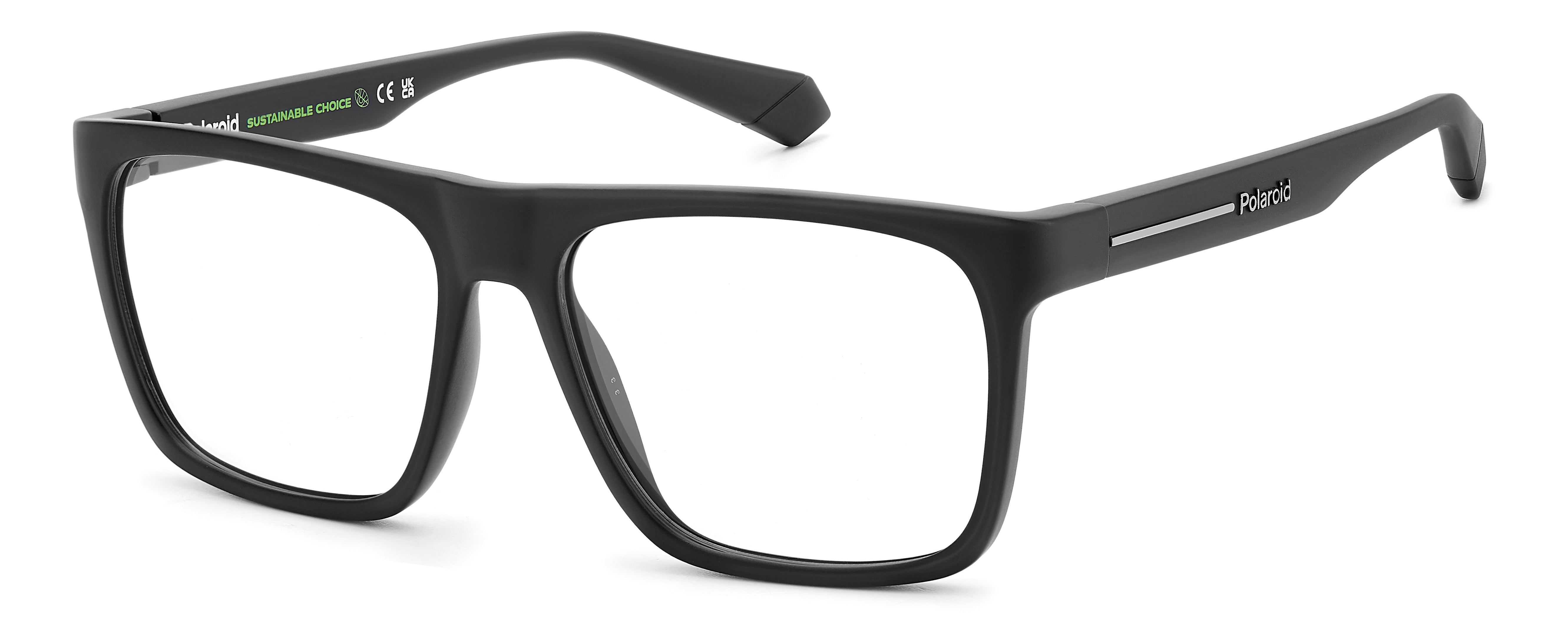 Polaroid Unisex Polaroid PLD D533 003 Montature da vista Bio Poliammide Nero Squadrata