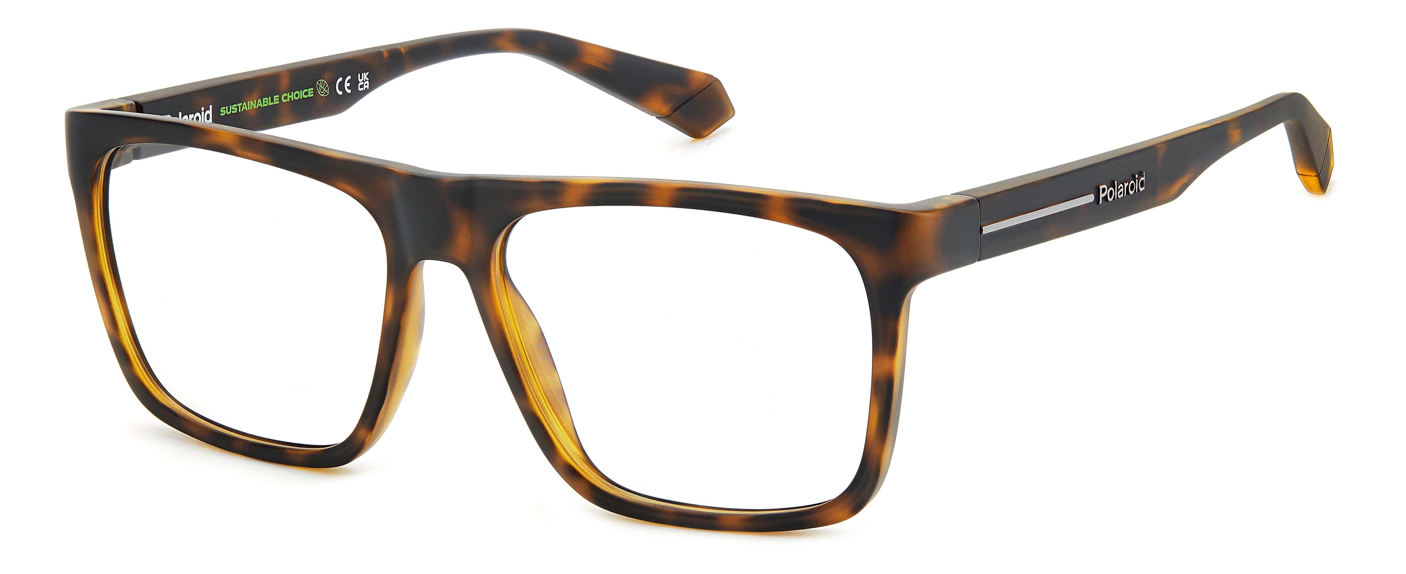 Polaroid Unisex Polaroid PLD D533 N9P Montature da vista Bio Poliammide Havana Squadrata Polaroid Unisex Polaroid PLD D533 N9P Montature da vista Bio Poliammide Havana Squadrata