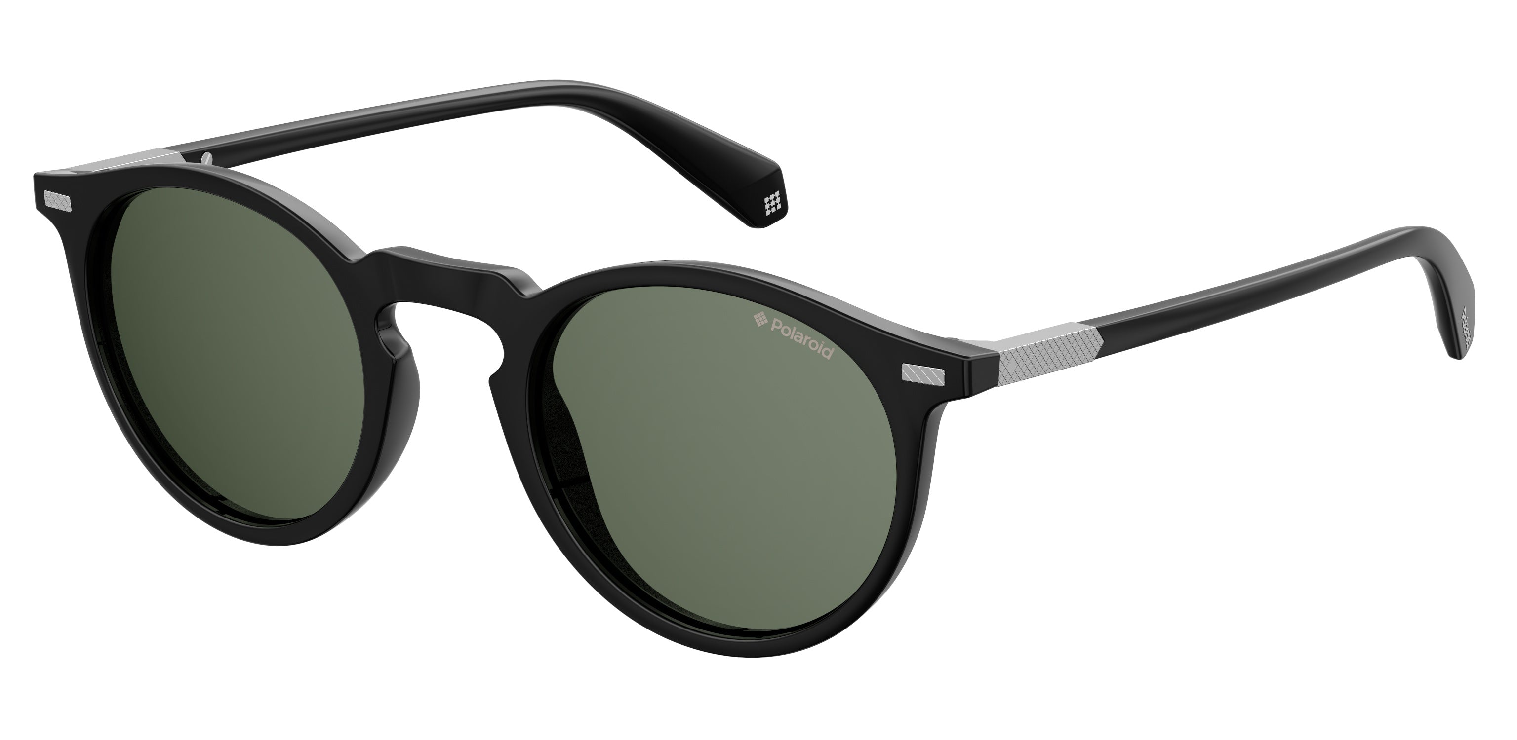 Polaroid Uomo Polaroid PLD 2086/S 807/UC Occhiali da sole Plastica Nero Verde Rotonda Polarizzata