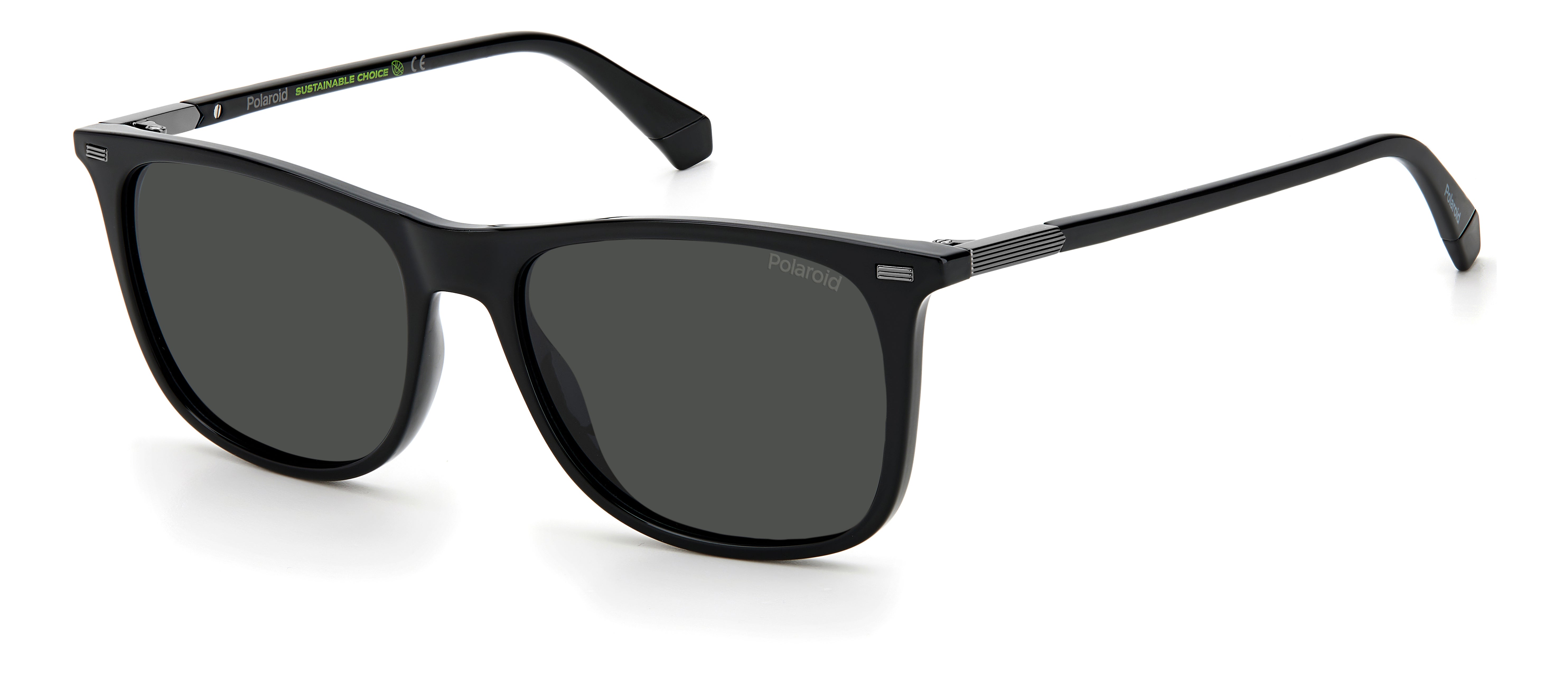 Polaroid Uomo Polaroid PLD 2109/S 807/M9 Occhiali da sole Eco-poliammide Nero Grigio Squadrata