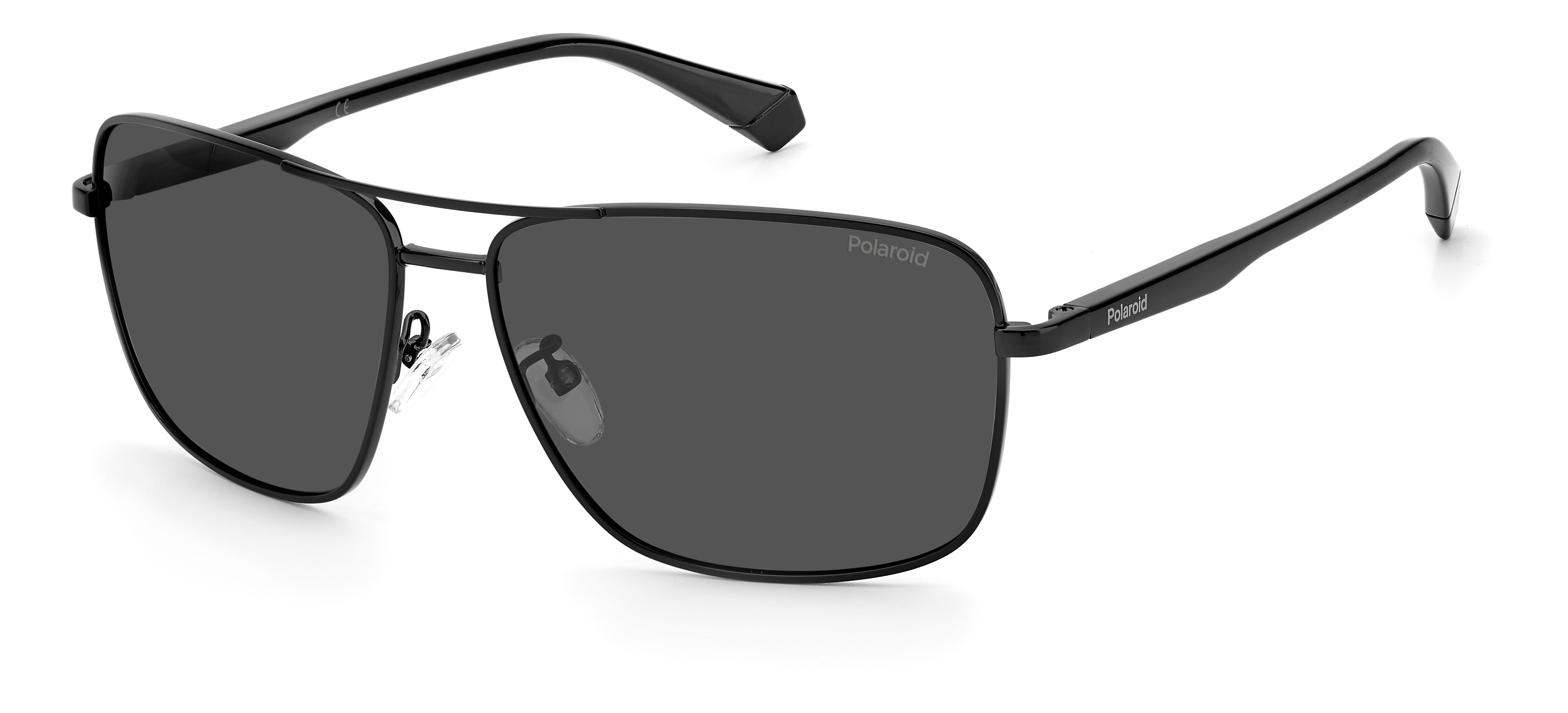 Polaroid Uomo Polaroid PLD 2119/G/S 807/M9 Occhiali da sole Acciaio Nero Grigio Squadrata