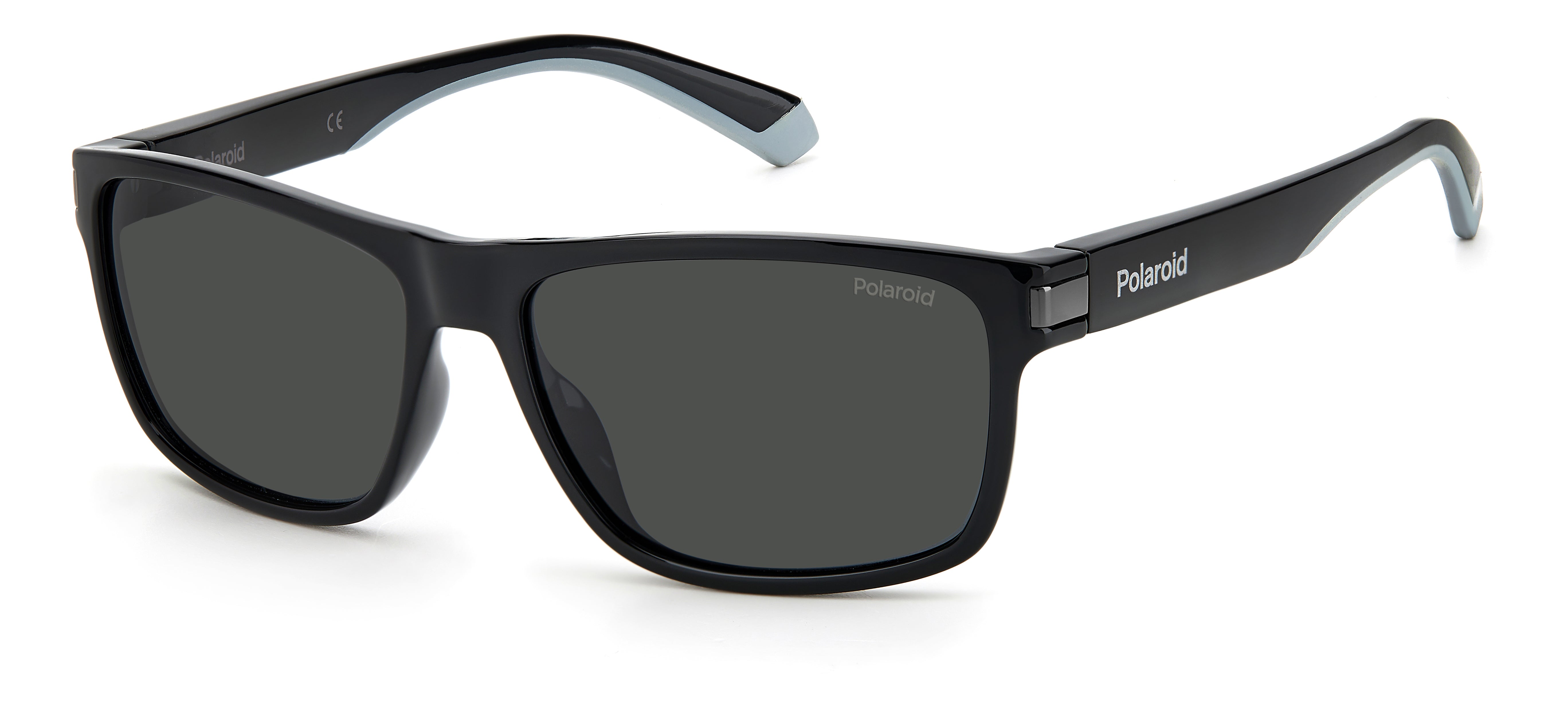 Polaroid Uomo Polaroid PLD 2121/S 08A/M9 Occhiali da sole Plastica Nero Grigio Squadrata