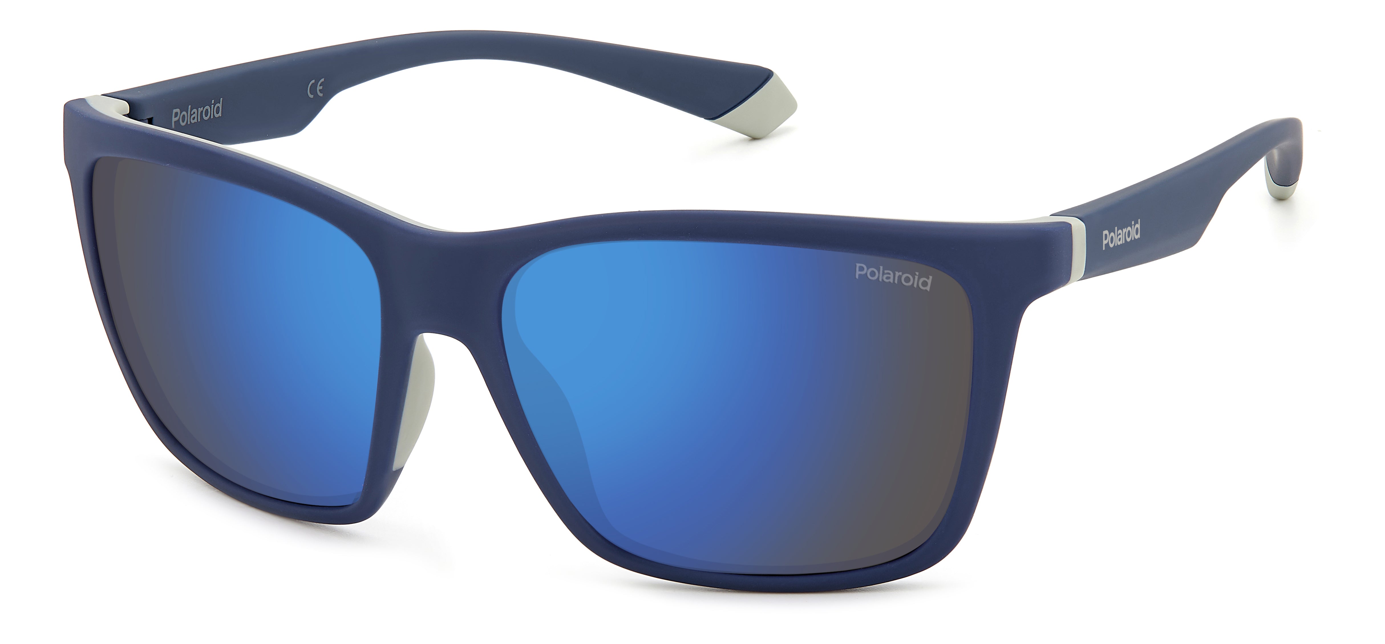 Polaroid Uomo Polaroid PLD 2126/S XW0/5X Occhiali da sole Plastica Blu/Grigio Blu Squadrata Specchiato