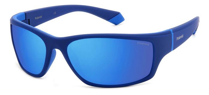 Polaroid Uomo Polaroid PLD 2135/S ZX9/5X Occhiali da sole Plastica Blu Azzurro Squadrata Polarizzata Specchiato