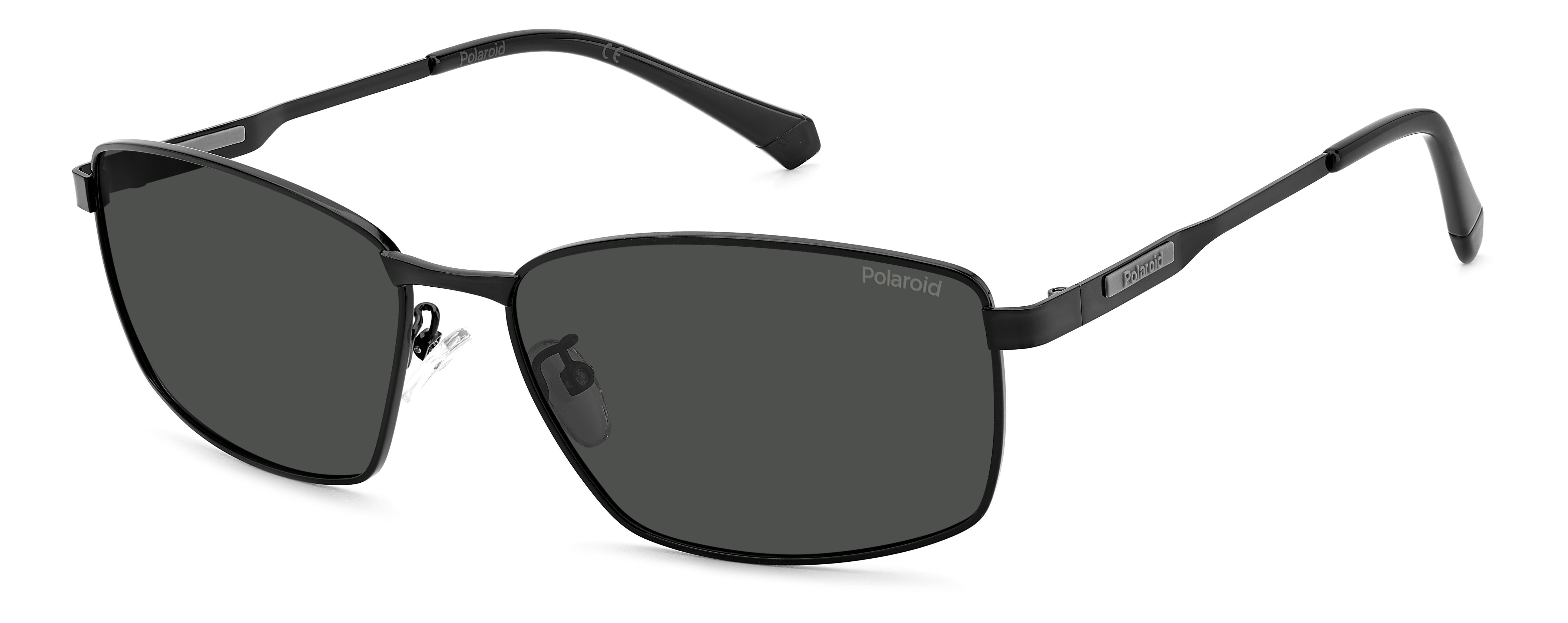 Polaroid Uomo Polaroid PLD 2137/G/S/X 807/M9 Occhiali da sole Acciaio Nero Grigio Squadrata Polarizzata