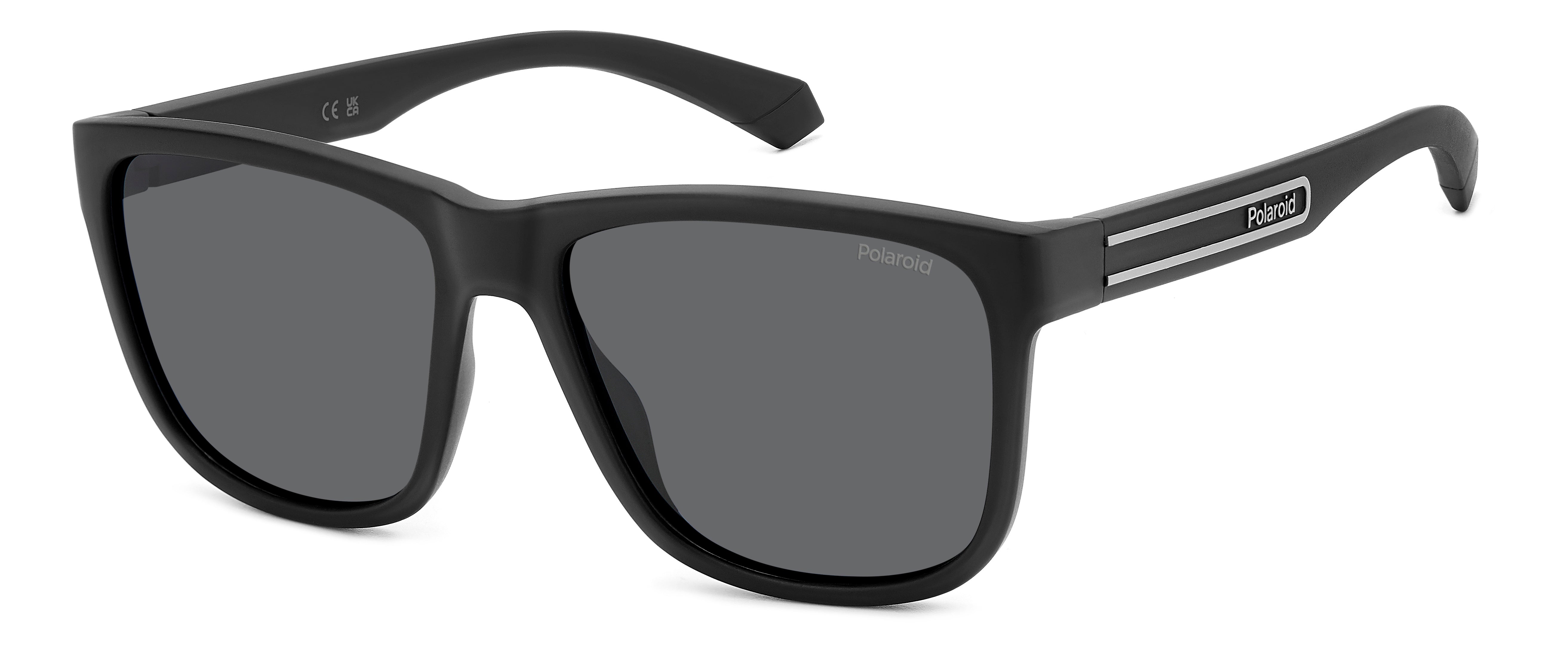 Polaroid Uomo Polaroid PLD 2155/S 003/M9 Occhiali da sole Policarbonato Nero Grigio Squadrata Polarizzata