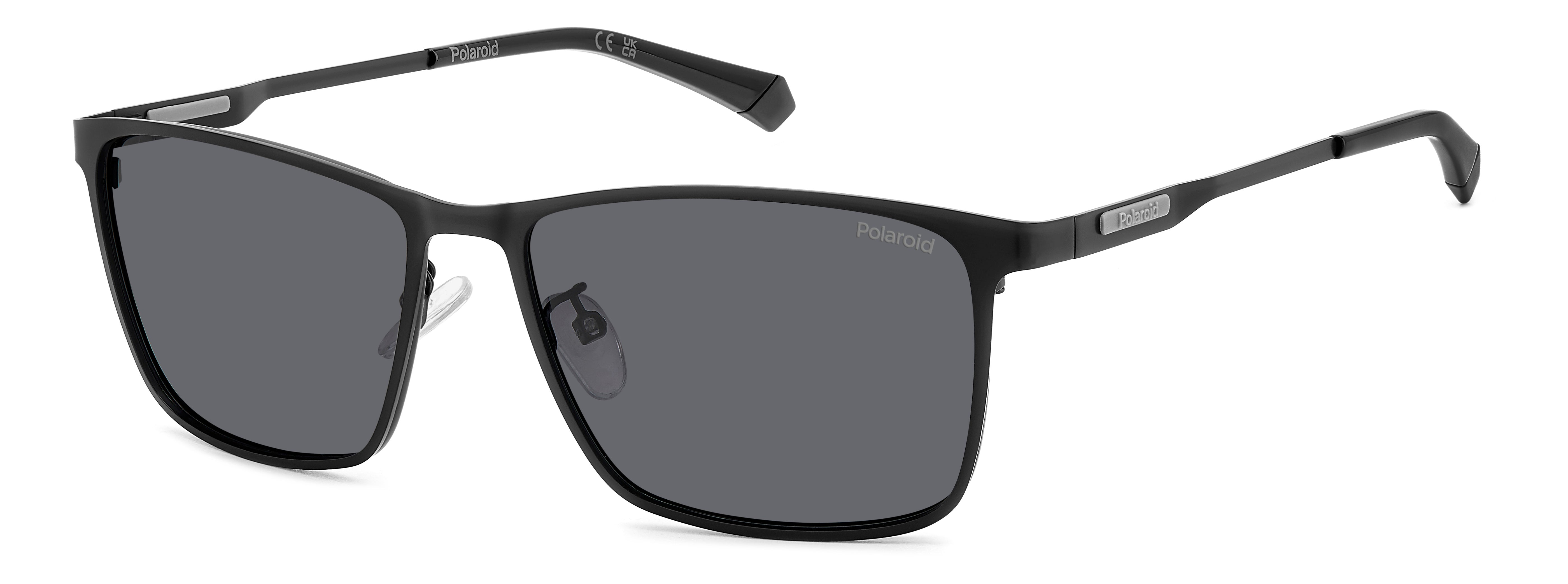 Polaroid Uomo Polaroid PLD 2159/G/S/X 003/M9 Occhiali da sole Metallo Nero Grigio Geometrica Polarizzata