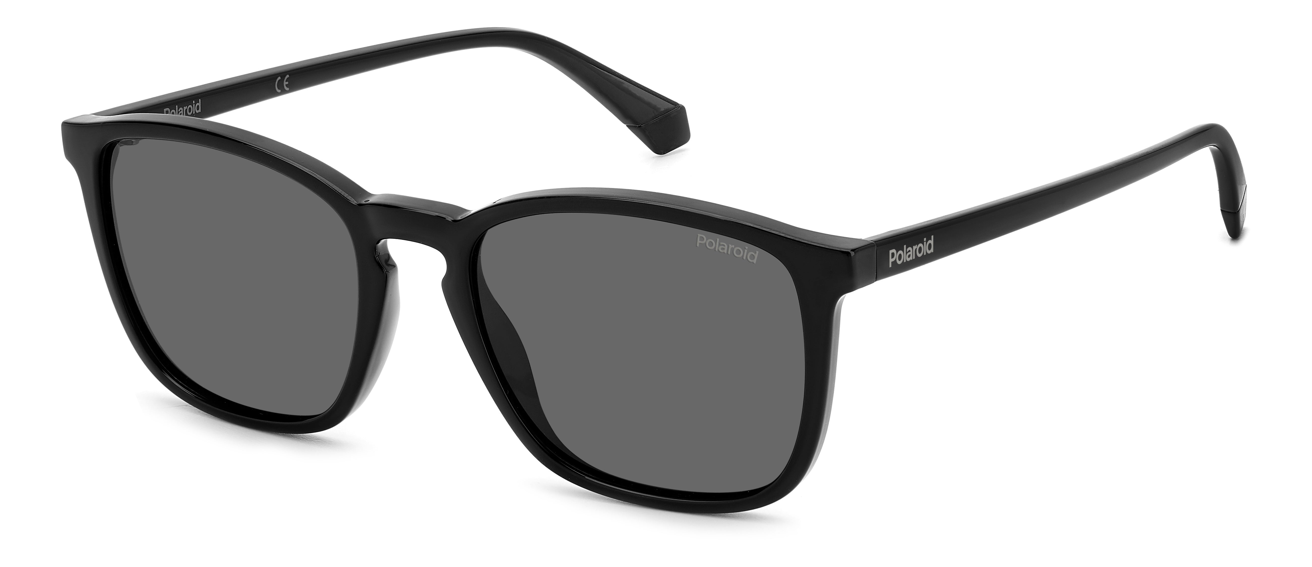 Polaroid Uomo Polaroid PLD 4139/S 807/M9 Occhiali da sole Plastica Nero Grigio Squadrata Polarizzata