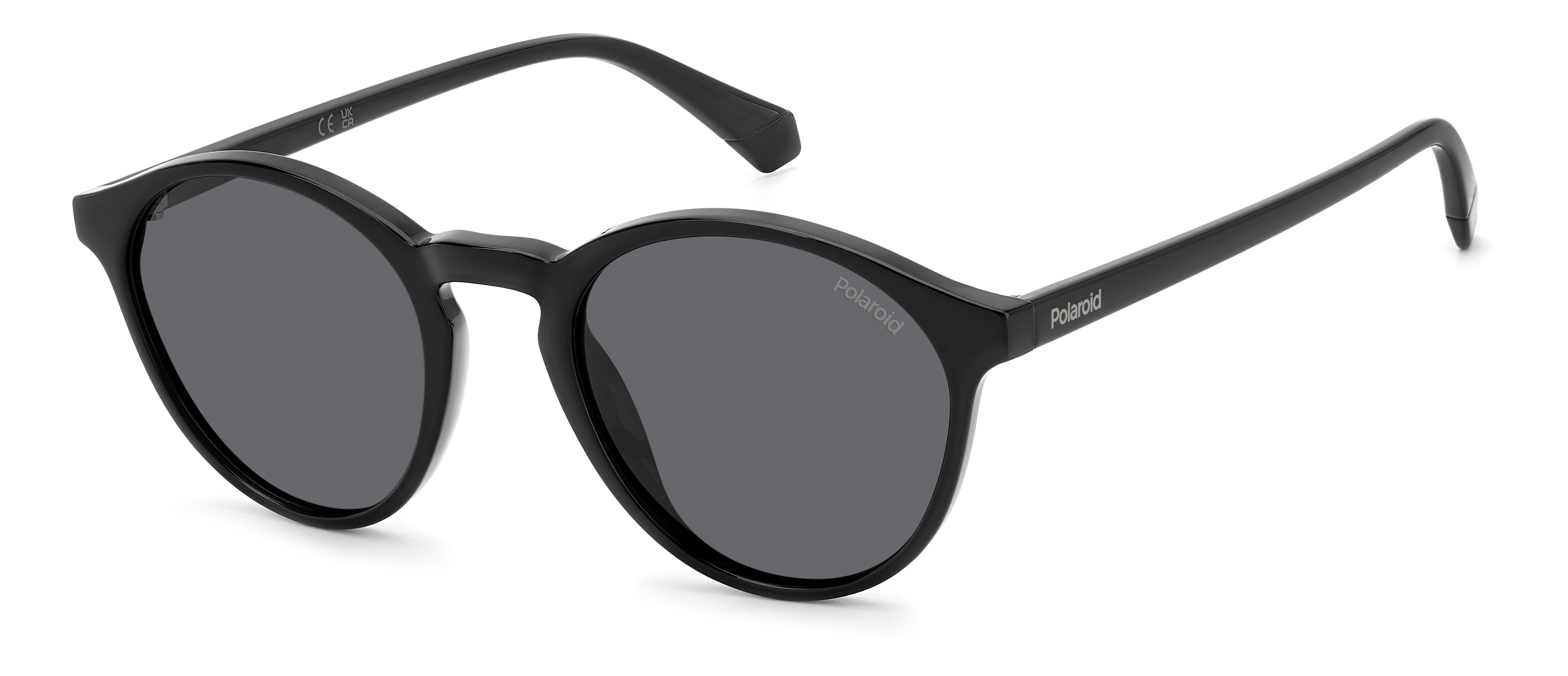 Polaroid Uomo Polaroid PLD 4153/S 807/M9 Occhiali da sole Policarbonato Nero Grigio Rotonda Polarizzata