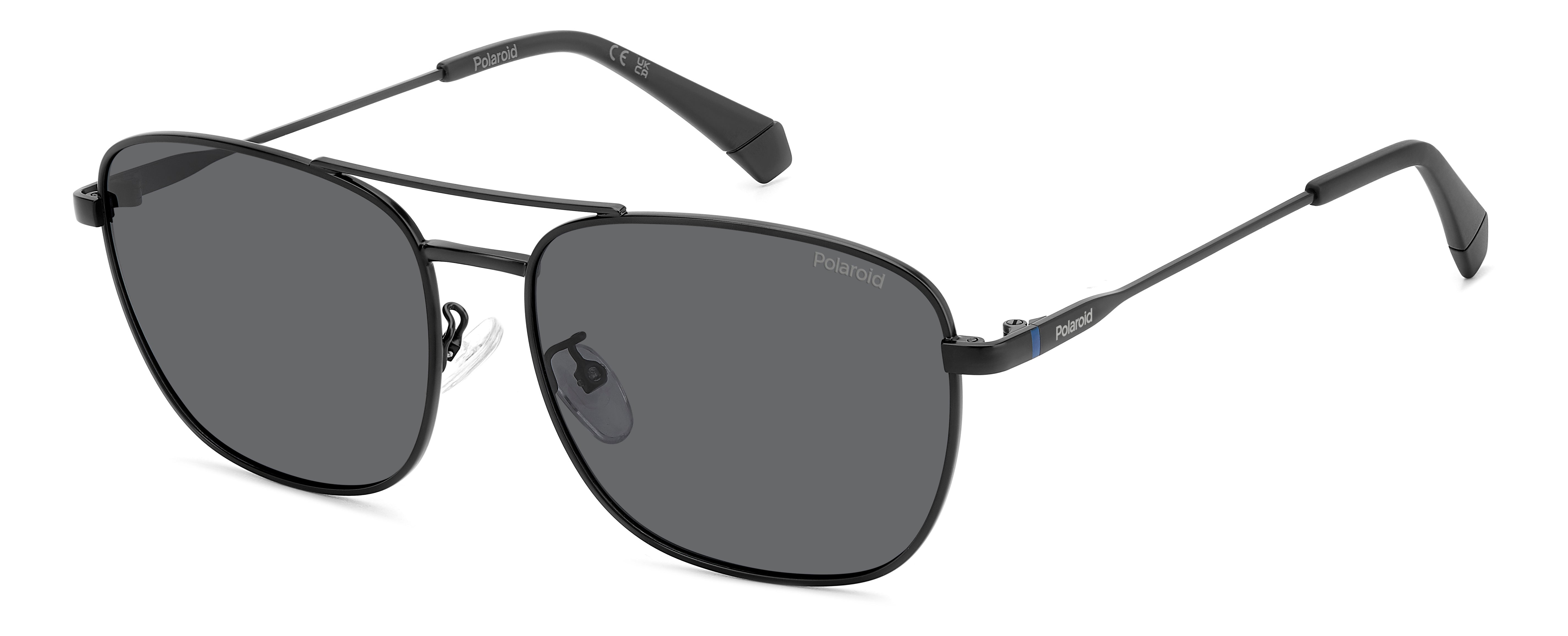Polaroid Uomo Polaroid PLD 4172/G/S/X 003/M9 Occhiali da sole Metallo Nero-opaco Grigio Squadrata Polarizzata
