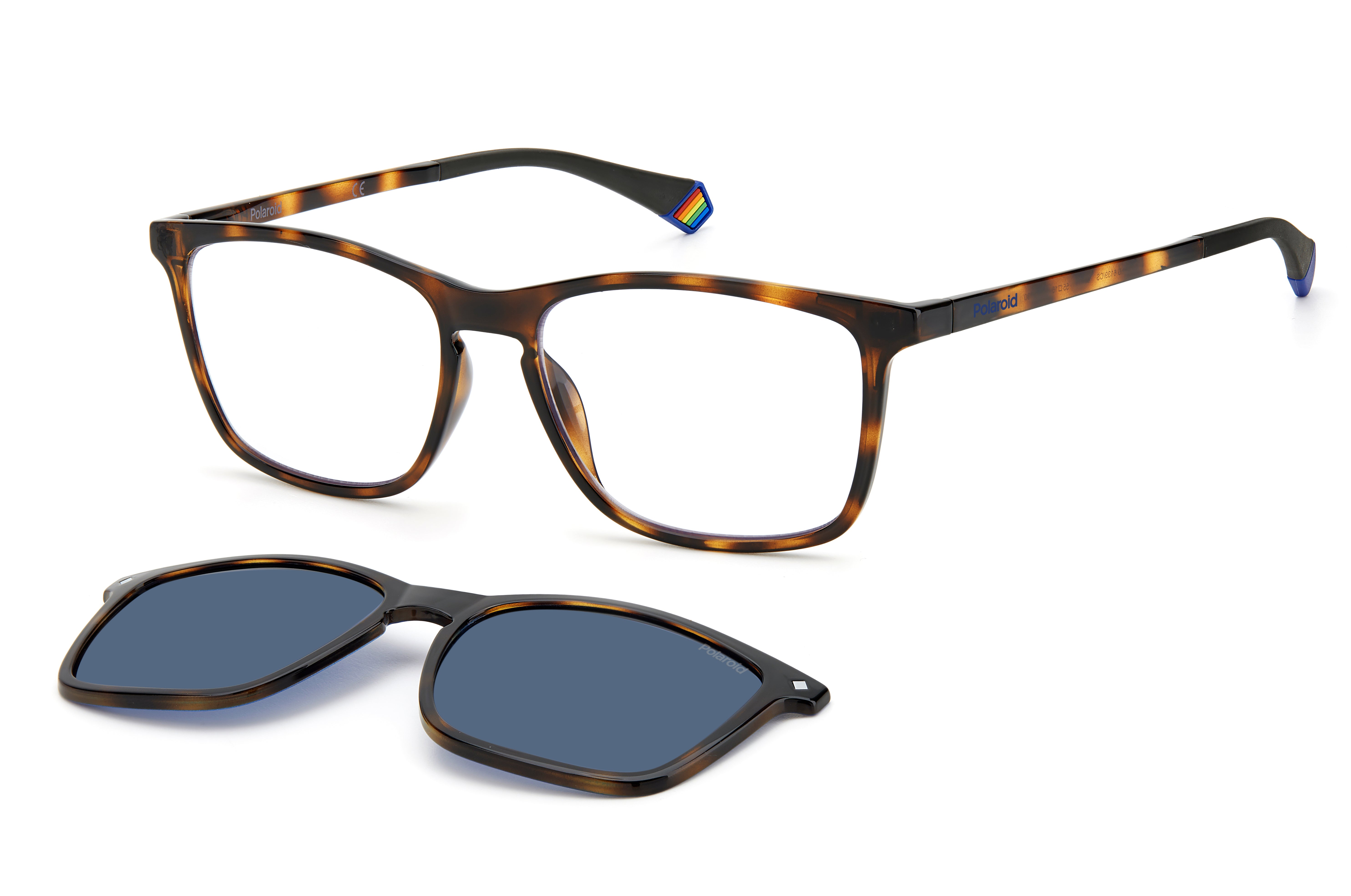 Polaroid Uomo Polaroid PLD 6139/CS 086/C3 Occhiali da sole Plastica Havana scuro Grigio Squadrata Polarizzata