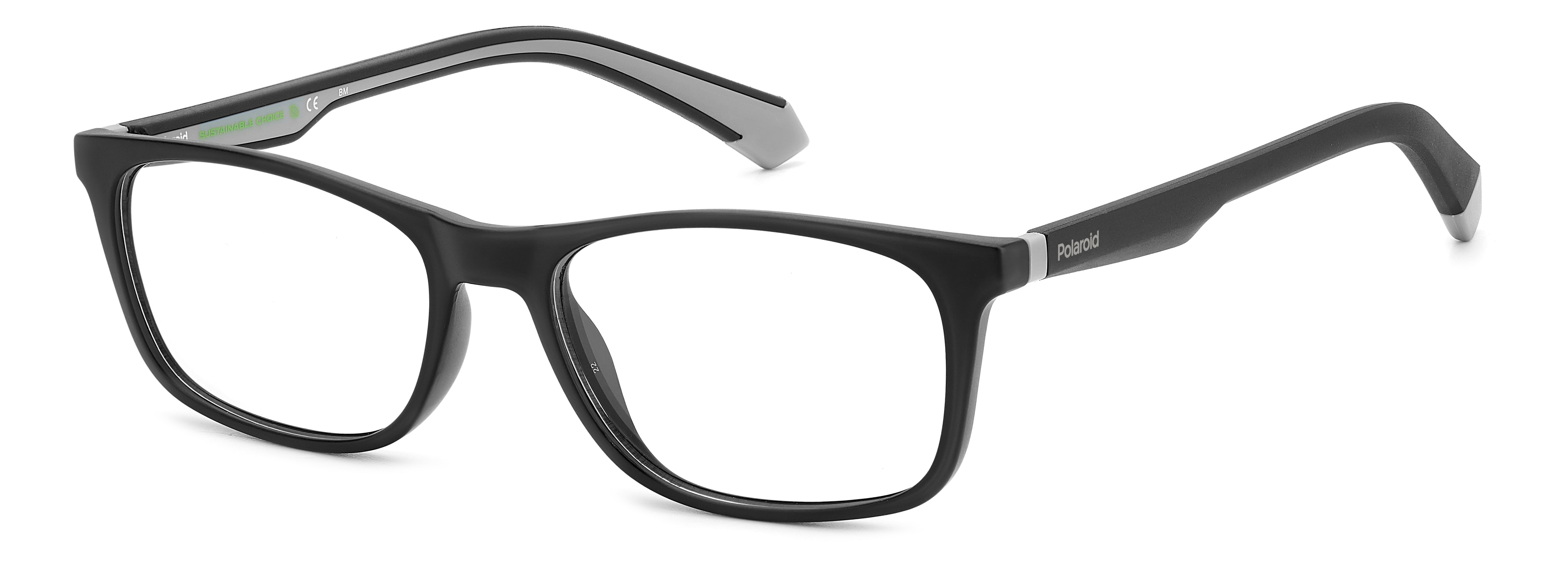 Polaroid Uomo Polaroid PLD D478 08A Montature da vista Bio Poliammide Nero/Grigio Squadrata Polaroid Uomo Polaroid PLD D478 08A Montature da vista Bio Poliammide Nero/Grigio Squadrata