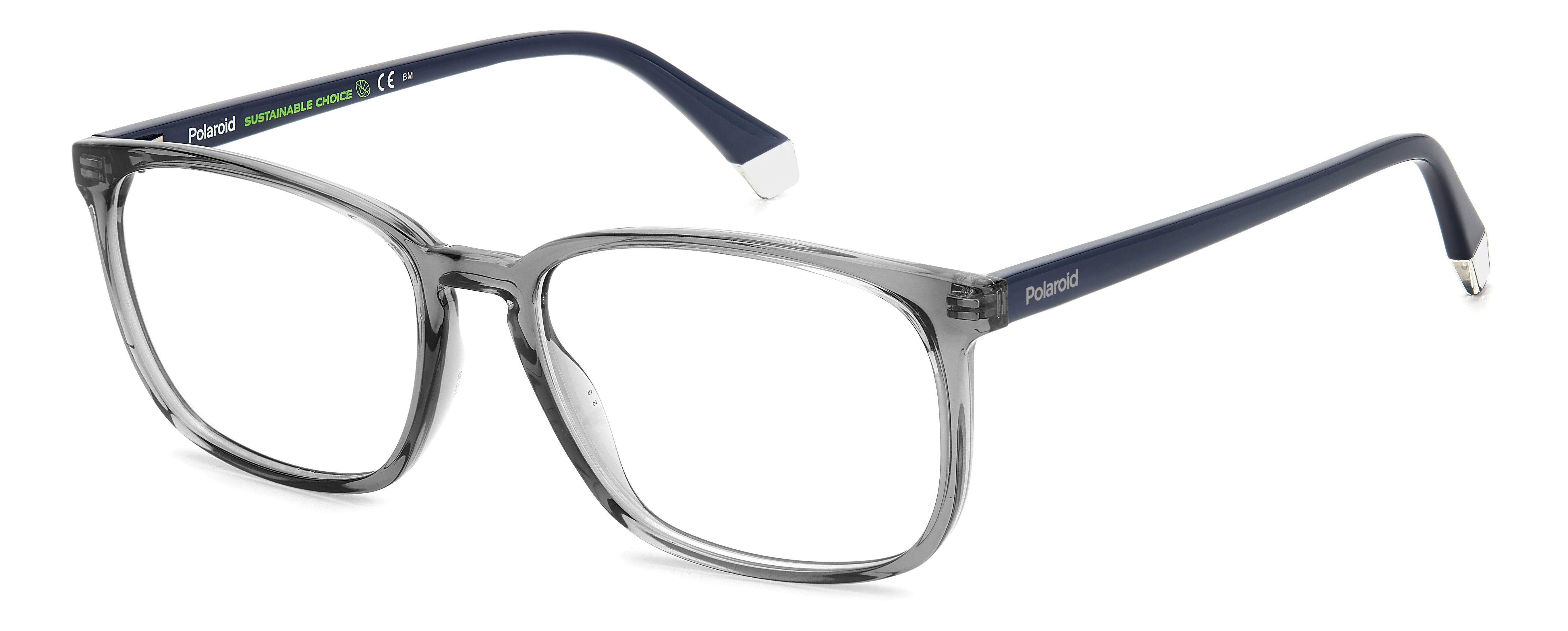 Polaroid Uomo Polaroid PLD D488 09V Montature da vista Plastica Grigio/Blu Squadrata Polaroid Uomo Polaroid PLD D488 09V Montature da vista Plastica Grigio/Blu Squadrata