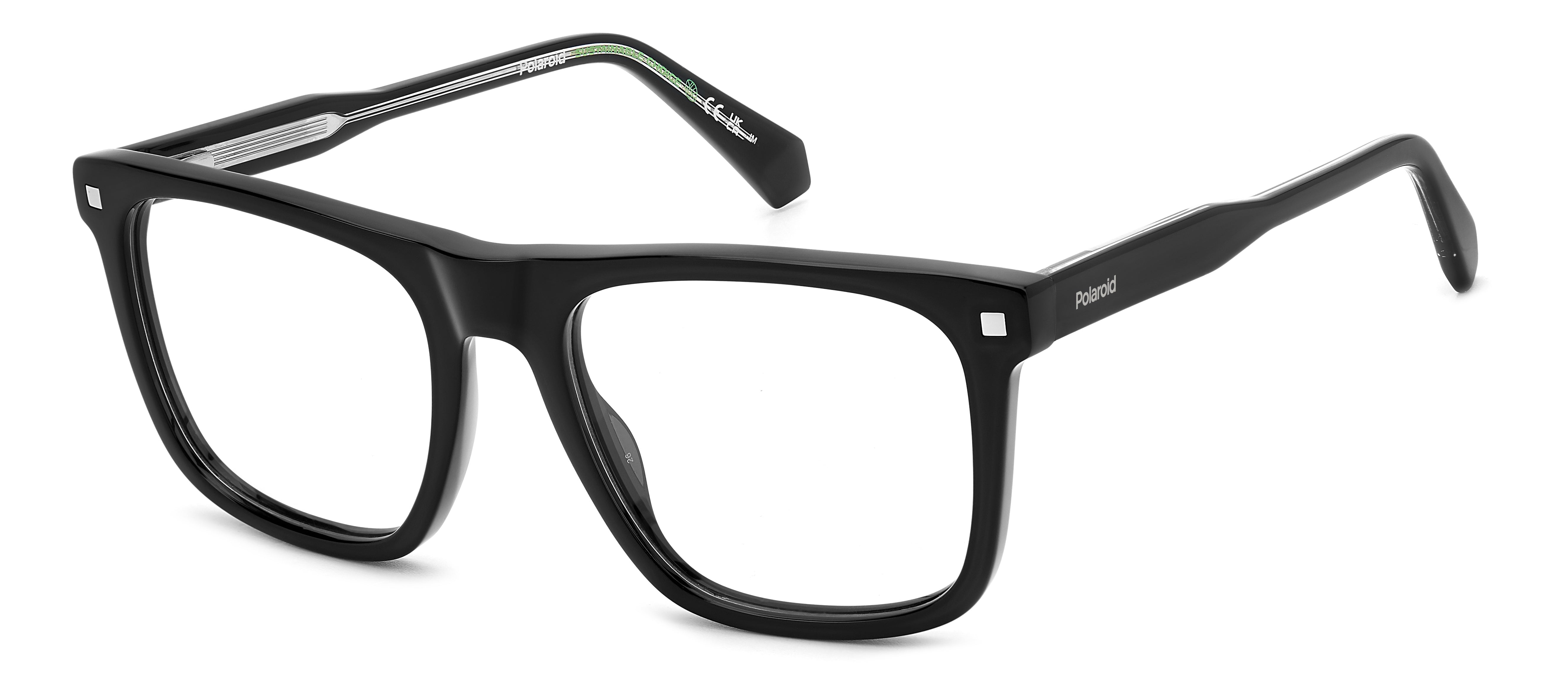Polaroid Uomo Polaroid PLD D506 807 Montature da vista Plastica Nero Squadrata