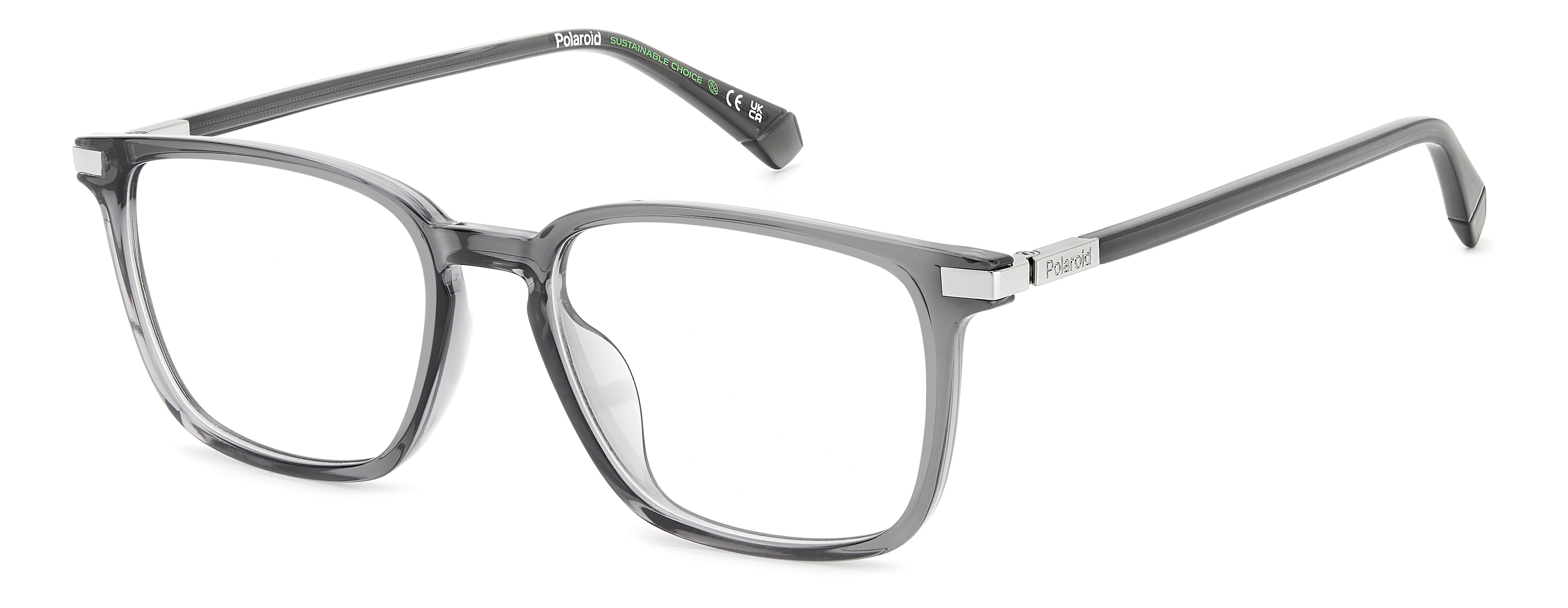 Polaroid Uomo Polaroid PLD D523/G KB7 Montature da vista Bio Poliammide Grigio Squadrata