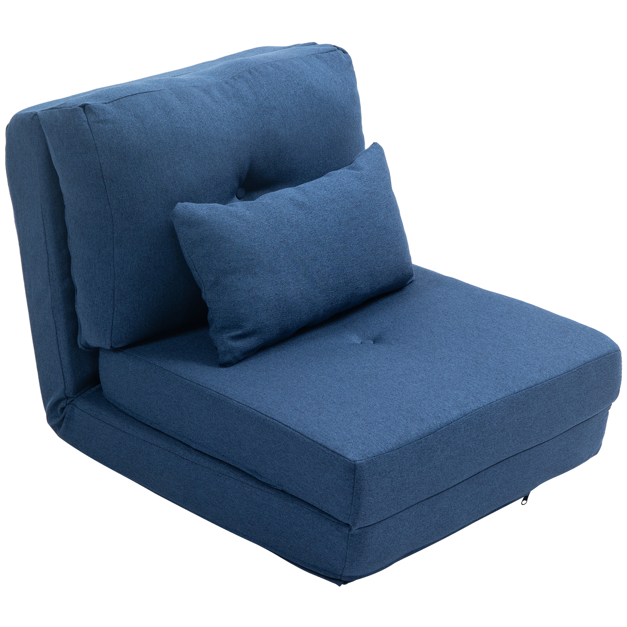 Poltrona convertibile HOMCOM 1 posto, poltrona letto relax 1 posto - cuscino incluso, schienale regolabile - soggiorno, ricaricabile