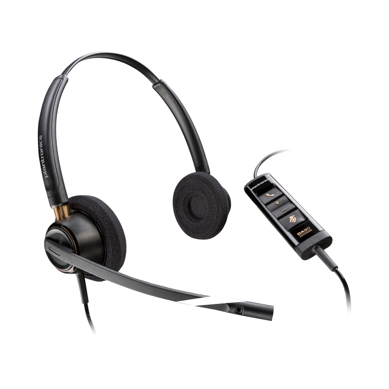 Poly cuffia stereo encorepro 525 con connettore usb-a, certificata per microsoft teams