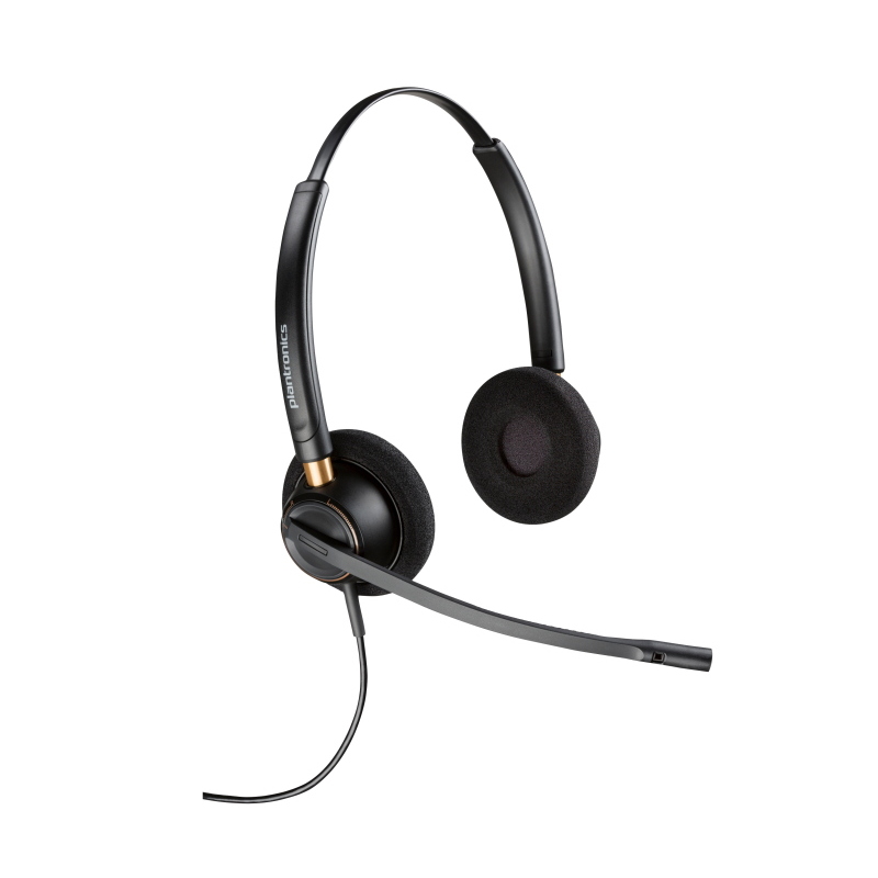 Poly cuffie digitali biaurali encorepro 520d con quick disconnect taa