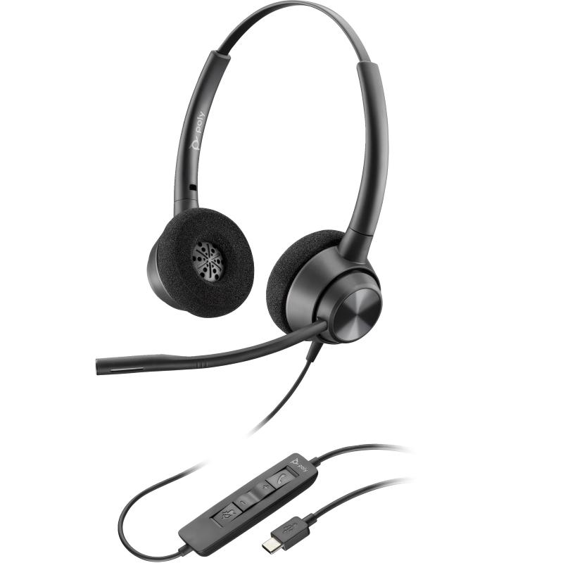 Poly cuffie encorepro 320 stereo usb-c taa