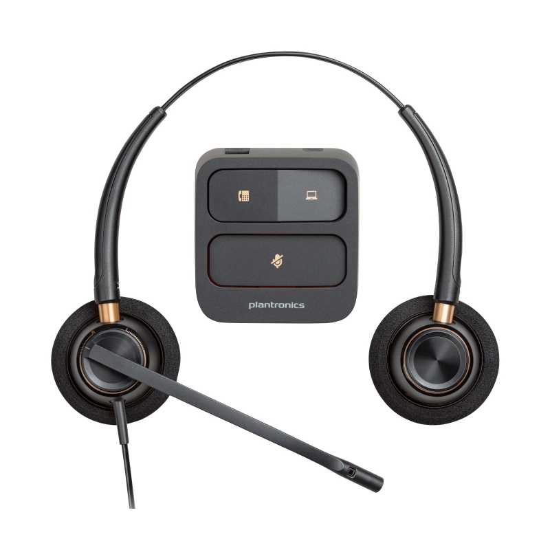 Poly cuffie encorepro 520 binaurali + quick disconnect
