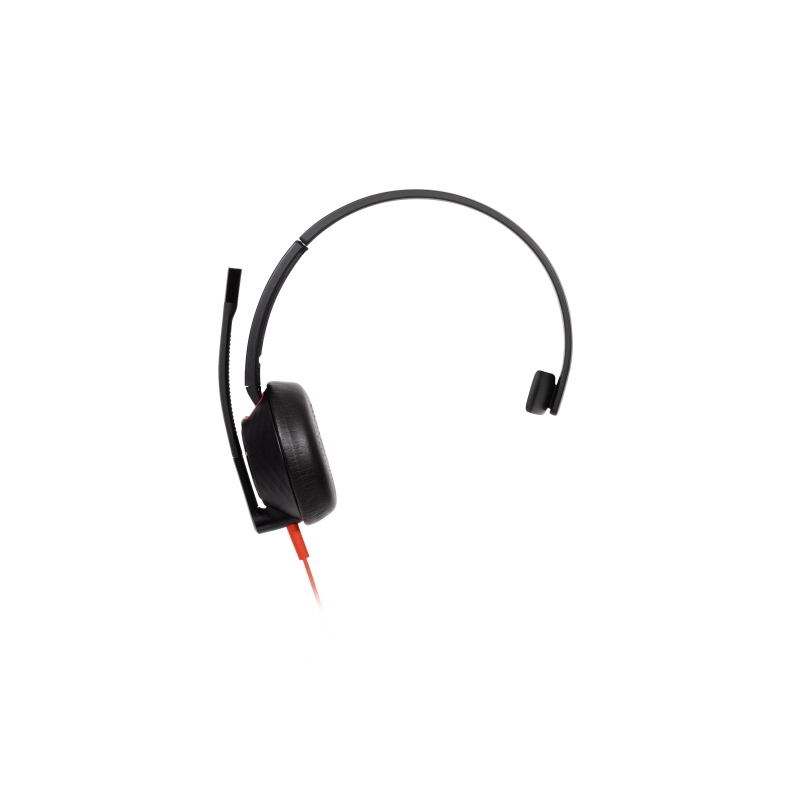 Poly cuffie monoaurali blackwire 5210 con connettore usb-c + spina da 3,5 mm + adattatore usb-c/a