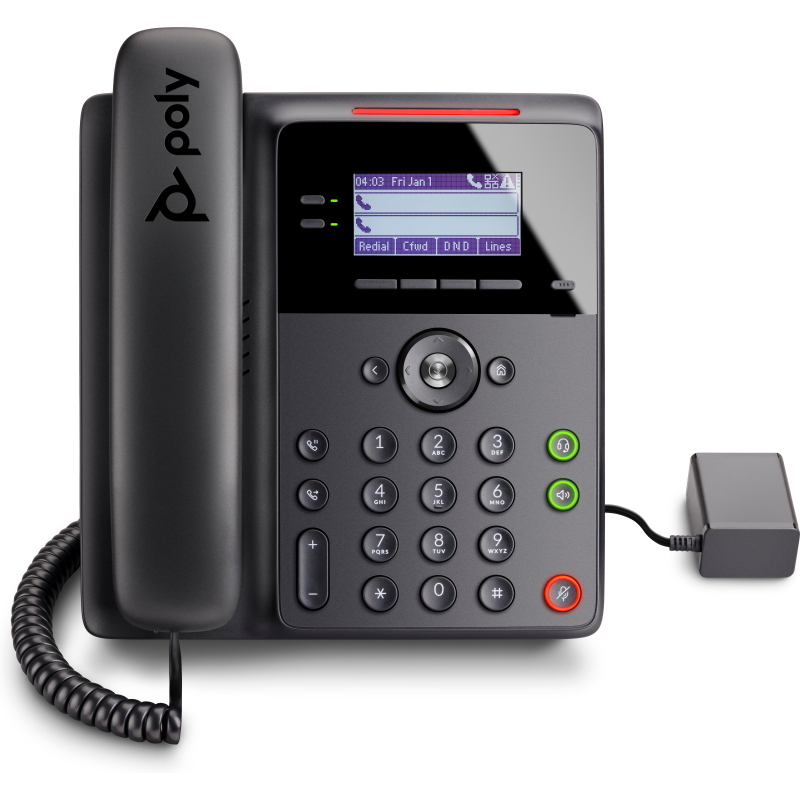 Poly telefono ip edge b10 con prc di alimentazione