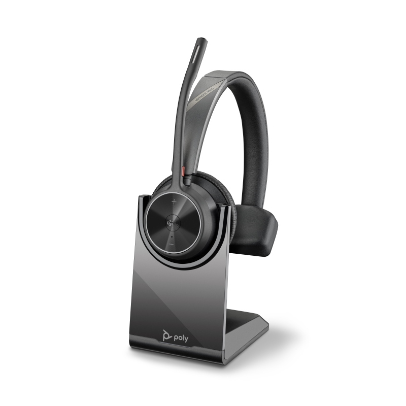 Poly usb-c cuffie voyager 4310-m usb-c certificate per microsoft teams + dongle bt700 + supporto per ricarica