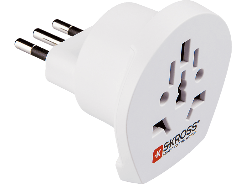 POLYPOOL Adattatore universale da viaggio ” World to Italy con spina 10A 2P+T 250V e presa (standard Australia-China, UK, U.S.A. Europa(2 POLI), Svizzera)