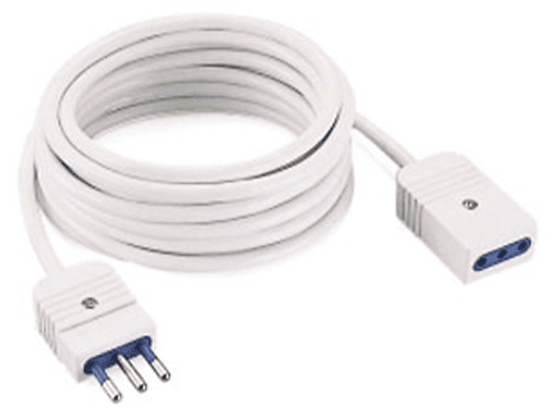 POLYPOOL Prolunga 250V con 5 m di cavo, spina e presa 10A 2P+T, bianco
