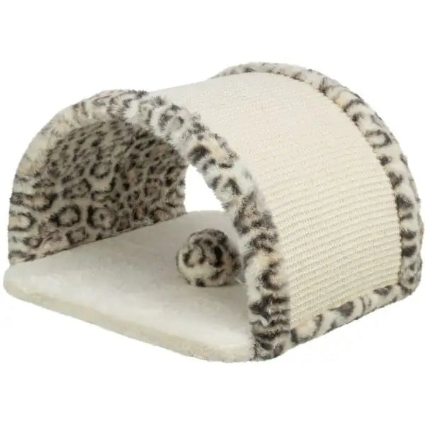 Ponte tiragraffi Leo in peluche e juta con pallina integrata Trixie Beige leopardato Misura 38x25x38 cm - Tiragraffi gatto - 1° ORDINE? scegli tra BZR5 - BZR20 + 200 pt fedeltà