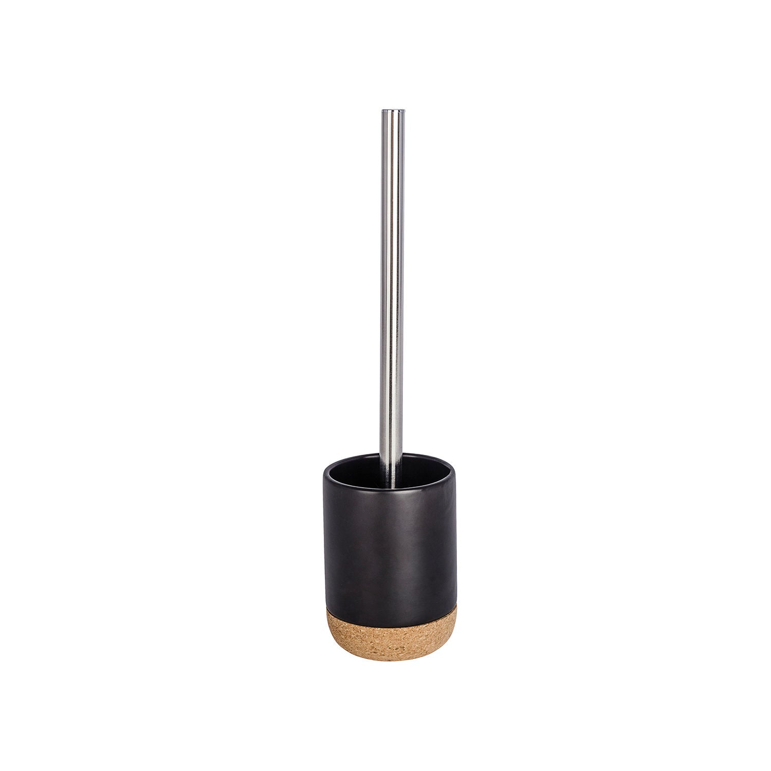 Portascopino Per Wc Corc Nero In Ceramica