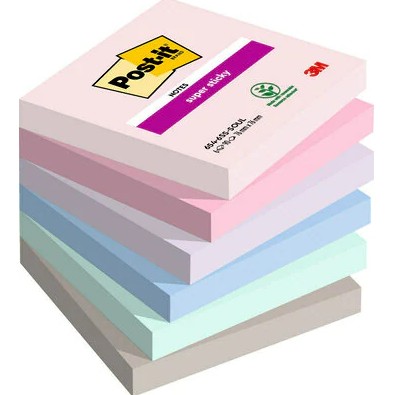 Post-It 7100259204 pouch autoadesiva Quadrato Blu Verde Grigio Rosa Viola 90 fogli Autoadesivo