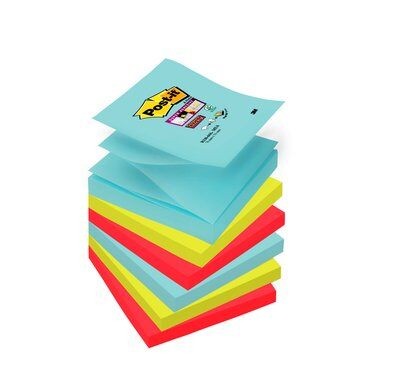 Post-It R330-6SS-MIA pouch autoadesiva Quadrato Colore acqua Lime Rosso 90 fogli Autoadesivo