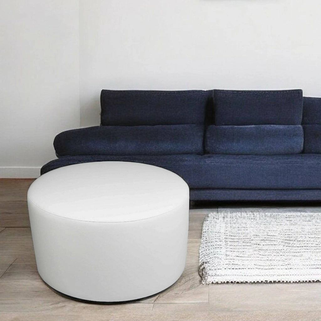 Pouf Anacapri, Poltrona multiuso, Poltroncina sacco, Pouf poggiapiedi, Made in Italy, 79x79 h42 cm, Bianco