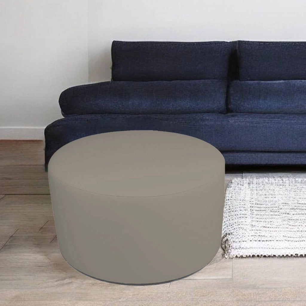 Pouf Anacapri, Poltrona multiuso, Poltroncina sacco, Pouf poggiapiedi, Made in Italy, 79x79 h42 cm, Tortora