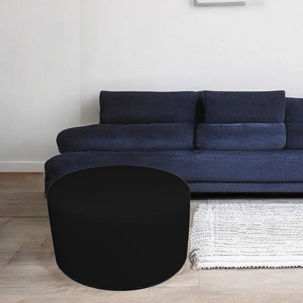 Pouf Anacapri, Poltrona multiuso, Poltroncina sacco, Pouf poggiapiedi, Made in Italy, 79x79 h42 cm, Nero