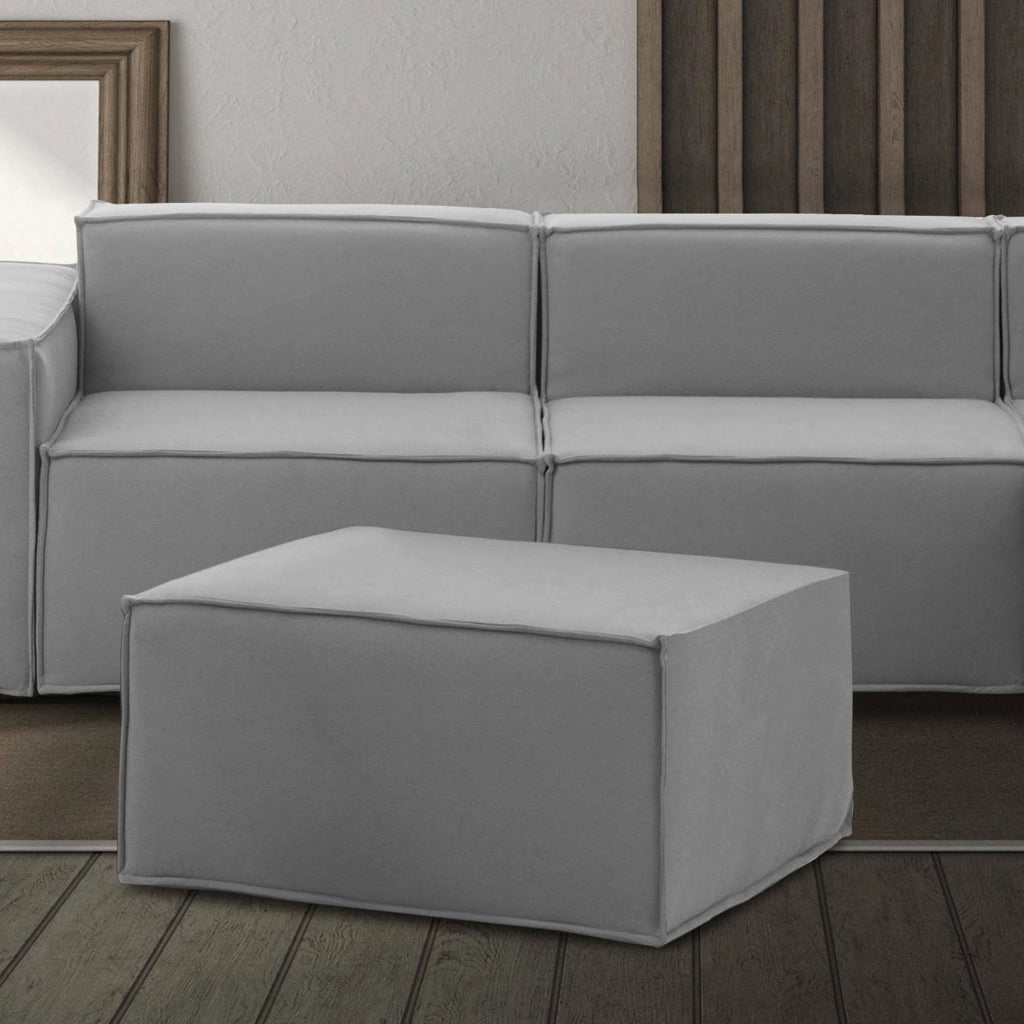 Pouf Avolasca, Pouf da salotto, 100% Made in Italy, Poltroncina relax in tessuto imbottito, Cm 80x70h43, Grigio