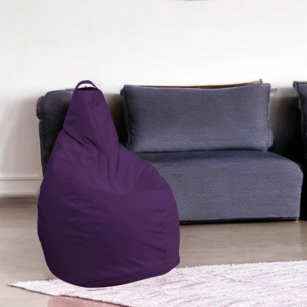Pouf Boves, Poltrona multiuso, Poltroncina sacco, Pouf poggiapiedi, Made in Italy, 90x90 h120 cm, Viola