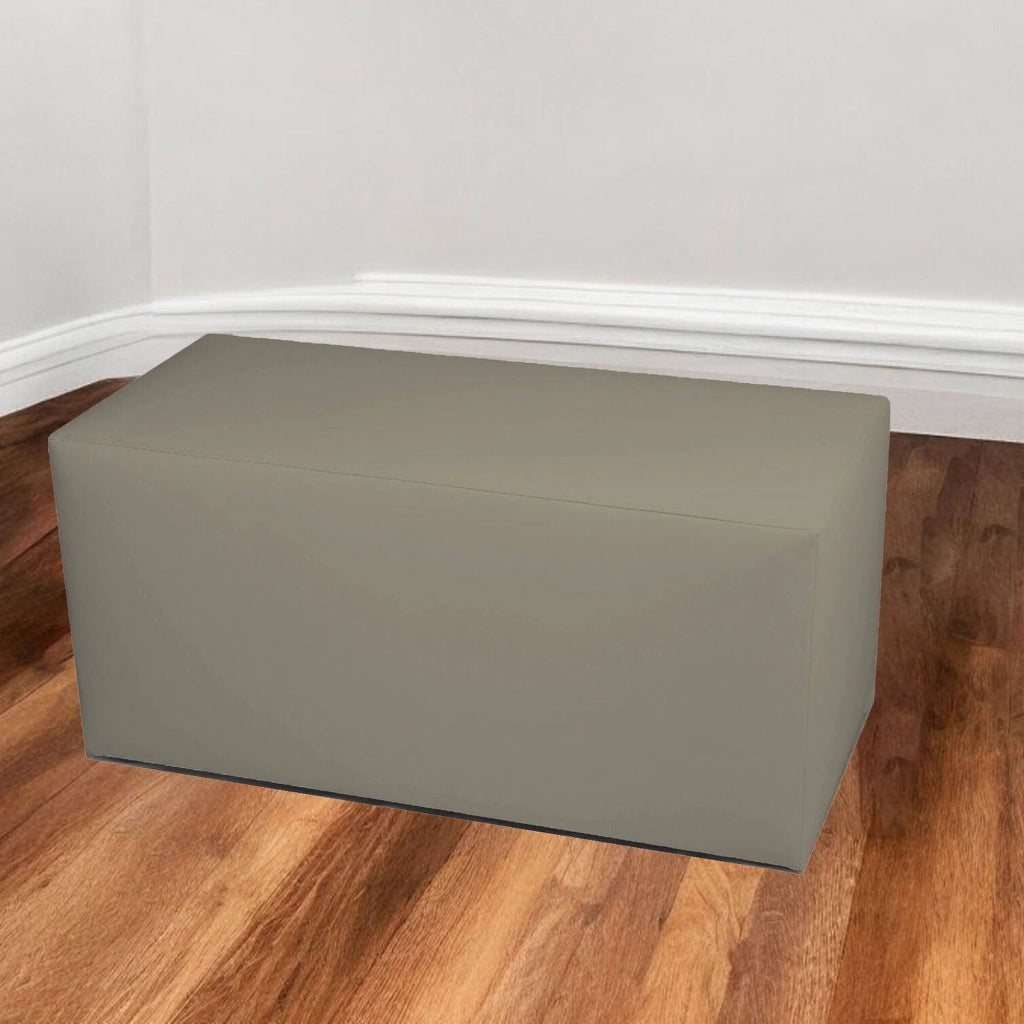 Pouf Bucuresti, Poltrona multiuso, Poltroncina sacco, Pouf poggiapiedi, Made in Italy, 90x40 h42 cm, Tortora